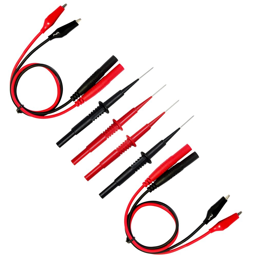2pcs AideTek Sharp hard Stainless Steel Needle Multimeter Test Leads P1040set