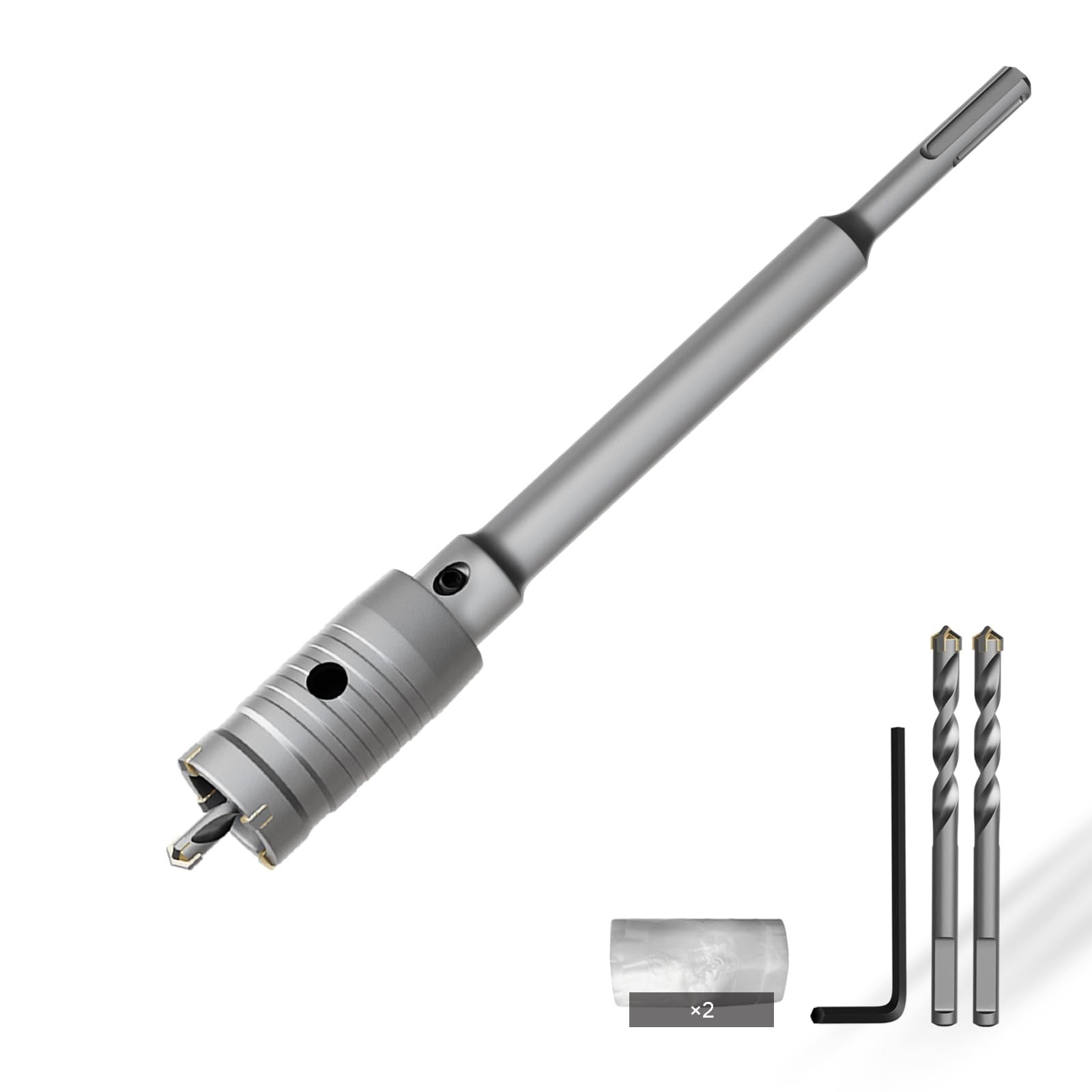 CSOOM Concrete Hole Saw 1-3/16" (30mm) with 220mm SDS Plus Shank Connecting R...