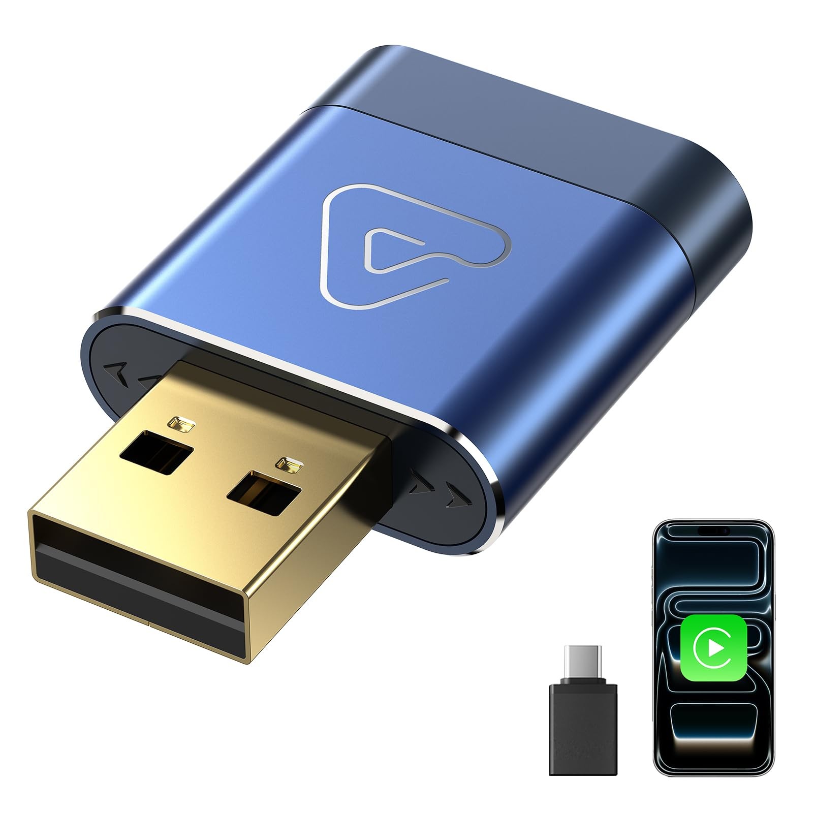 2026 USB Wireless CarPlay Adapter For iPhone Apple Wireless Dongle Plug ＆ Play