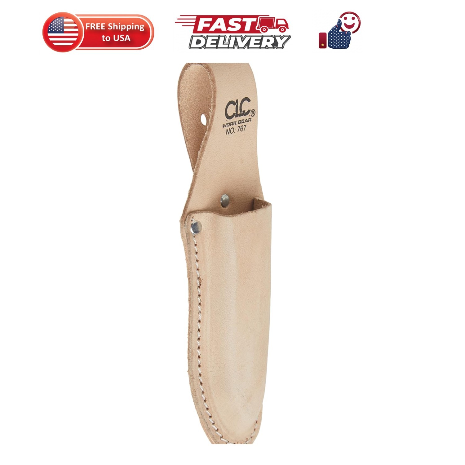 CLC 767 Plier Holder, 2.5 in., Top Grain Leather, Tan