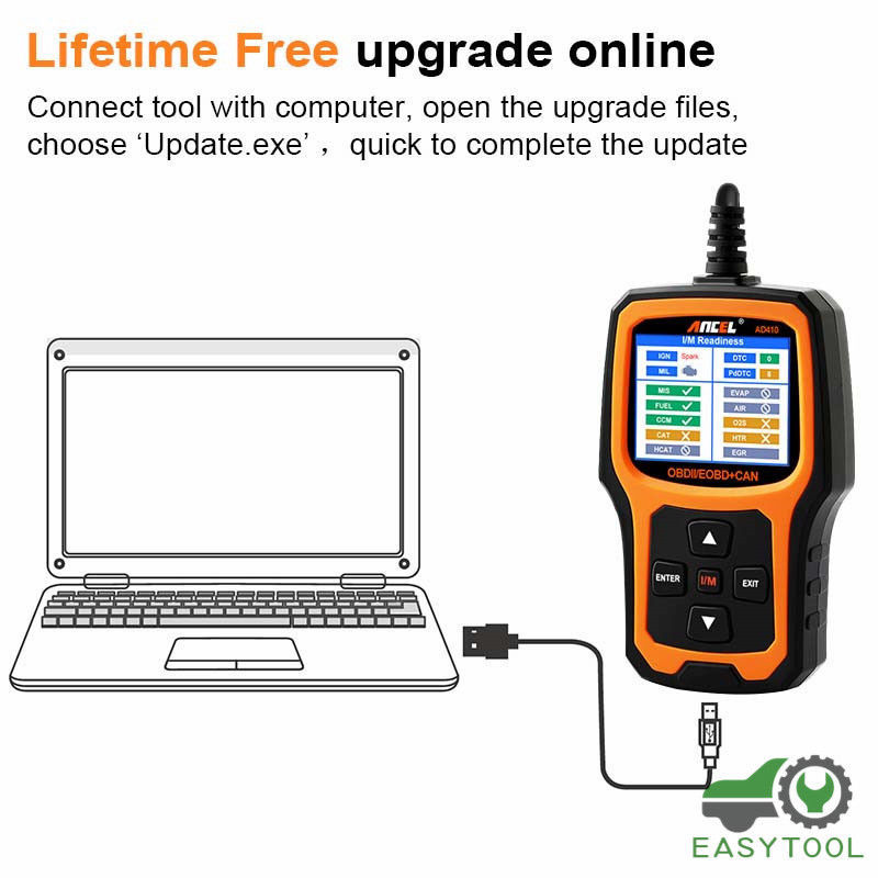 ANCEL AD410 OBD2 Scanner Car Diagnostic Scan Tool Check Engine Fault Code Reader