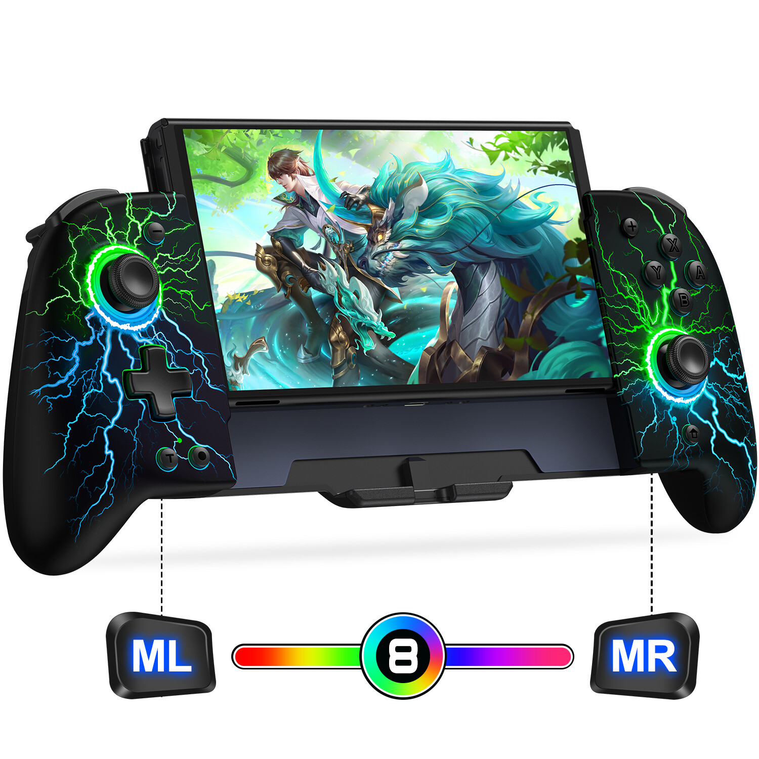 Full-Size Grip Handheld Wireless Controller For Nintendo Switch/OLED Joy-con