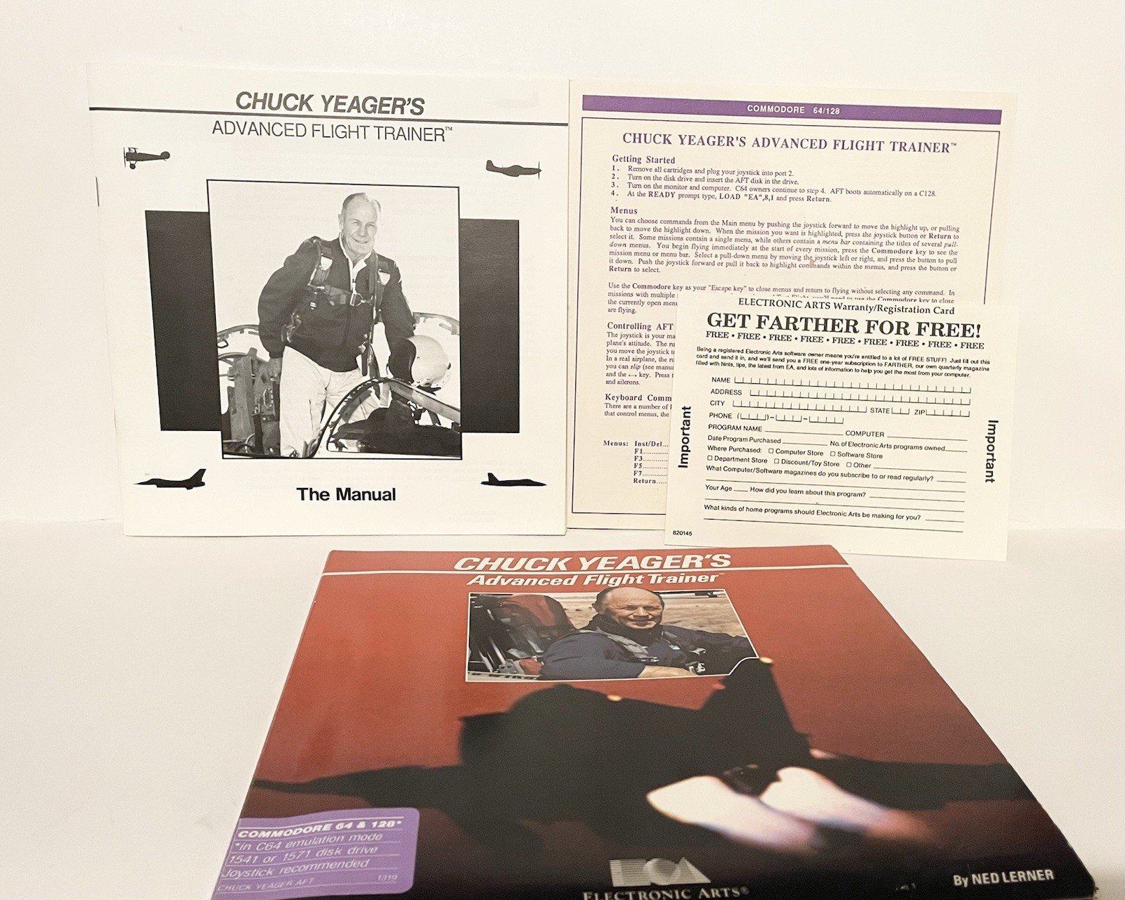 Chuck Yeager's Advanced Flight Trainer EA Commodore 64 Vintage NO DISK