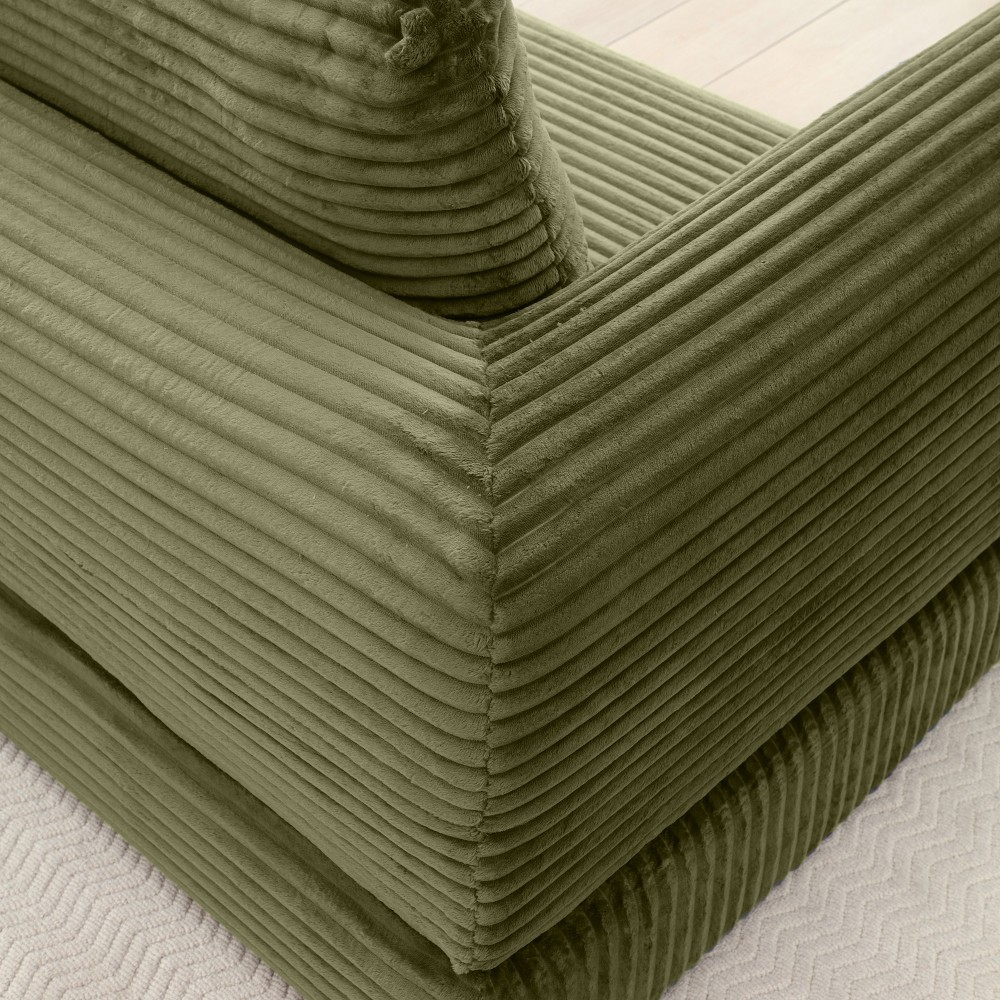 2-in-1 Modern Corduroy Convertible Sofa Bed Sleeper Couch - No Assembly