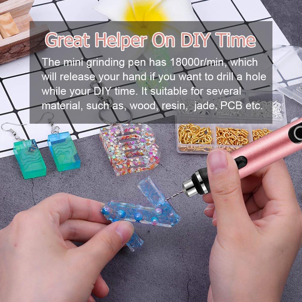 3-Speed Cordless Mini Drill Pen With 8 Small Drill Bits,Rechargeable Electric...