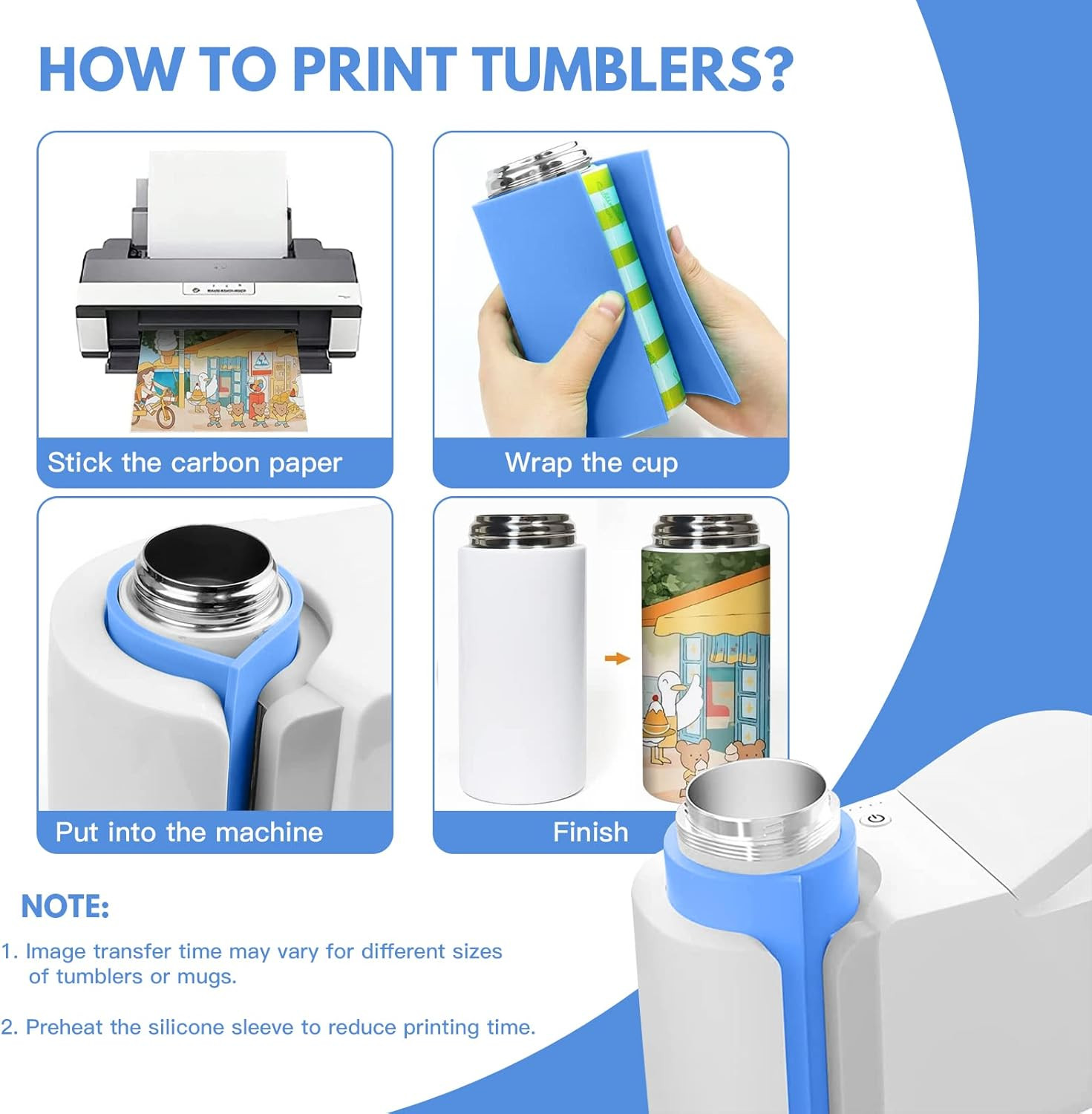 Sublimation Tumbler Wrap Compatible with Cricut Mug Press Tumbler Heat Press ...