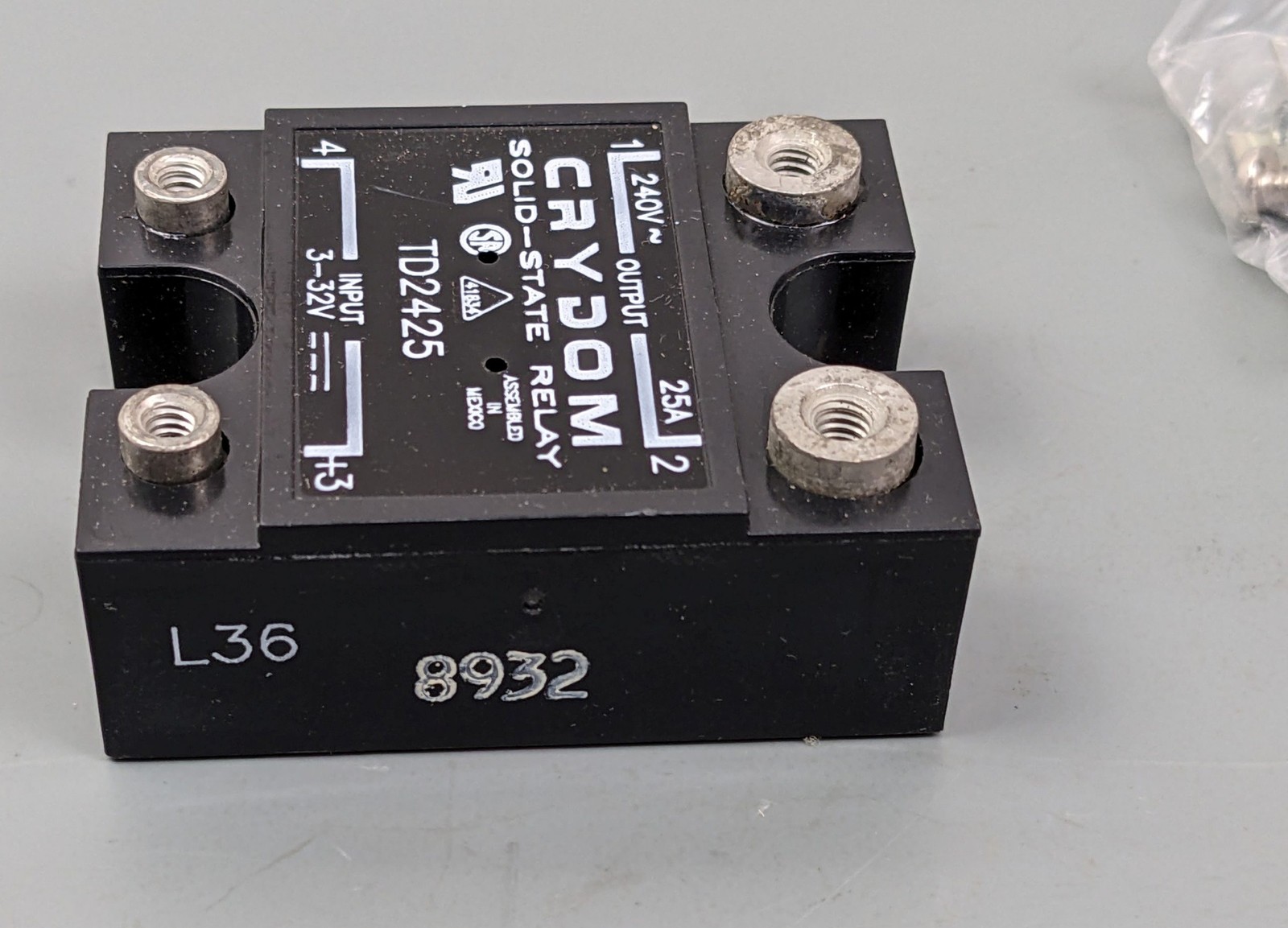 CRYDOM TD2425 Solid State Relay Module, 3-32V Input, 240V 25A AC