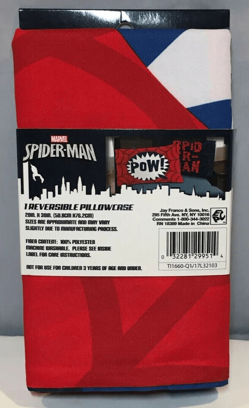 Marvel Spiderman Reversible Double Sided Pillowcase Bedding