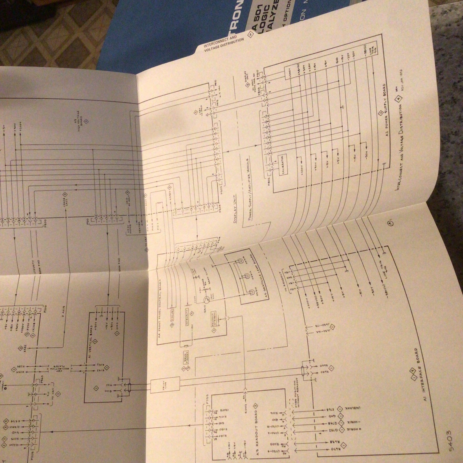 Tektronic 5403 Oscilloscope System Instruction Manual 1973, clean book