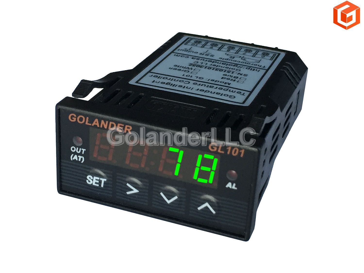 Universal 1/32DIN Digital PID Temperature Controller, Green with K thermocouple