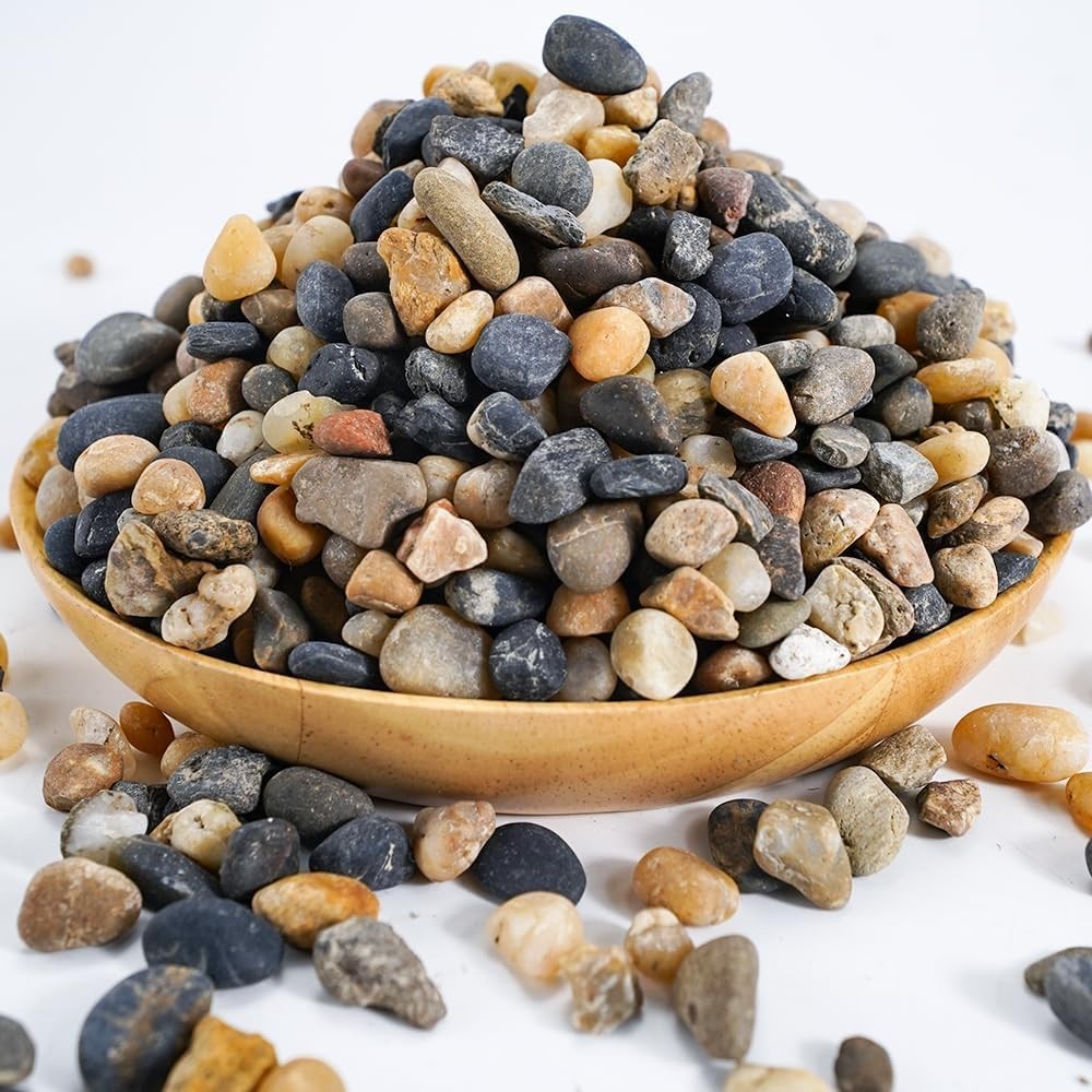 River Rocks Natural Decorative Mixed Color Pebbles Fish Tank Gravel 2.2lb