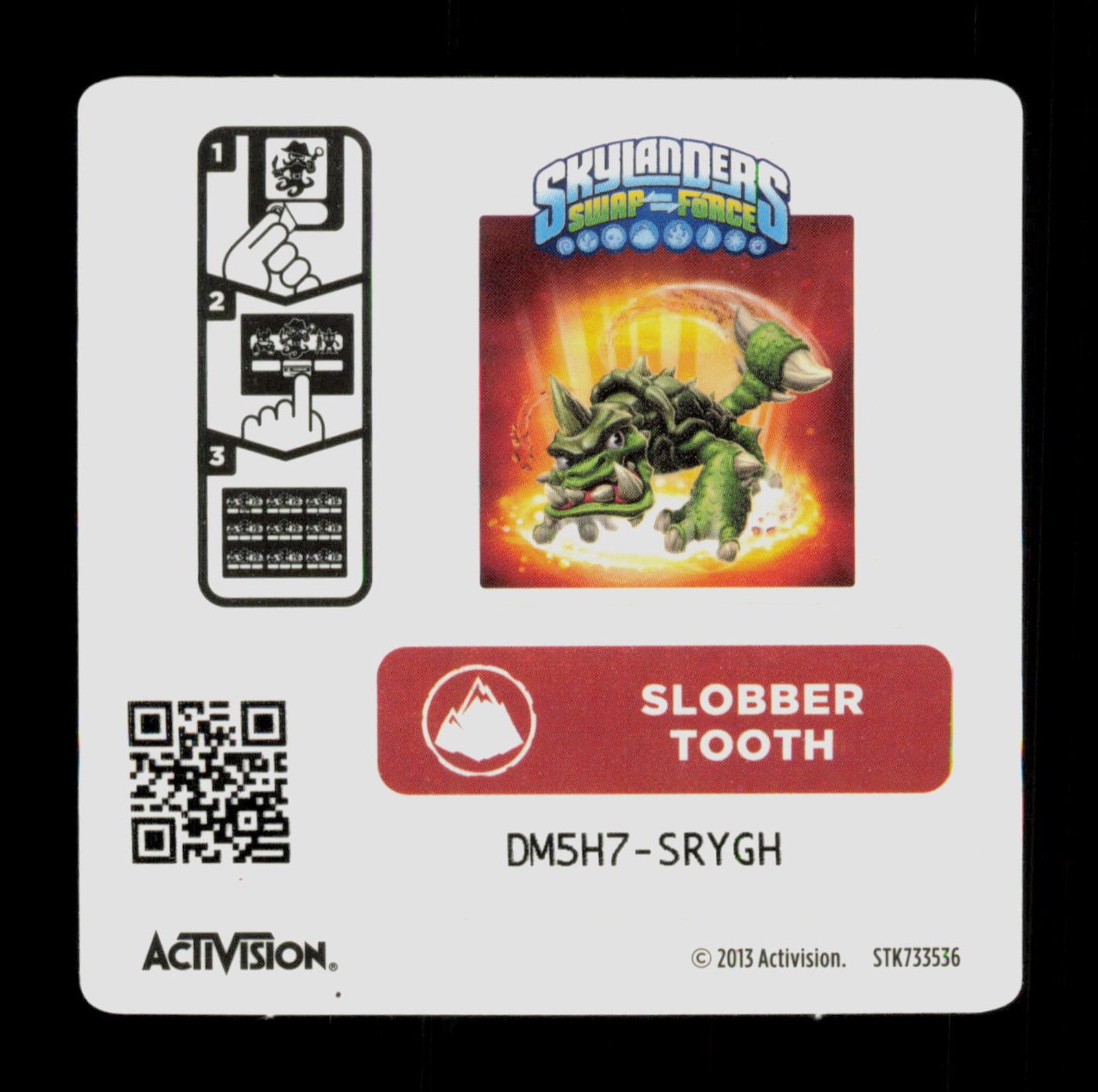 Slobber Tooth Skylanders Swap Force 2013 Activision Sticker
