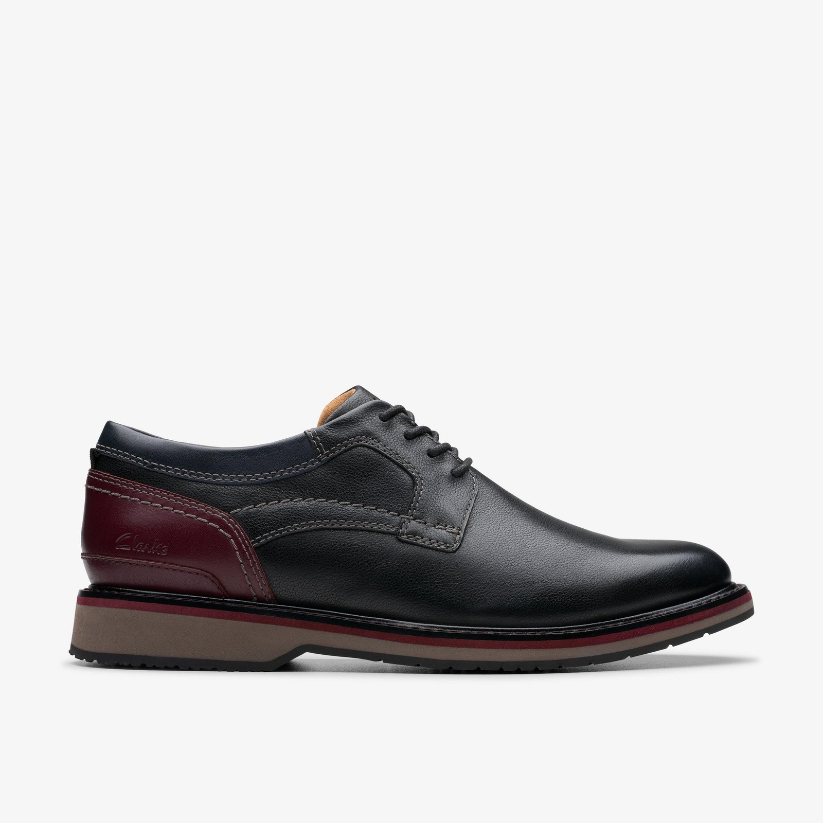 Clarks Men's Monahan Plain Black Leather 26179976