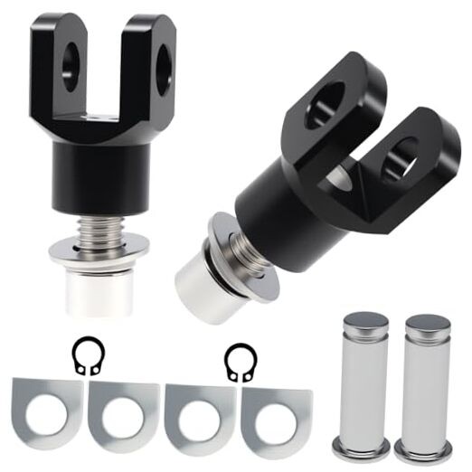 Motorcycle Foot Pegs Mount Supports Footrest Mounting Clevis Hardware Kit black