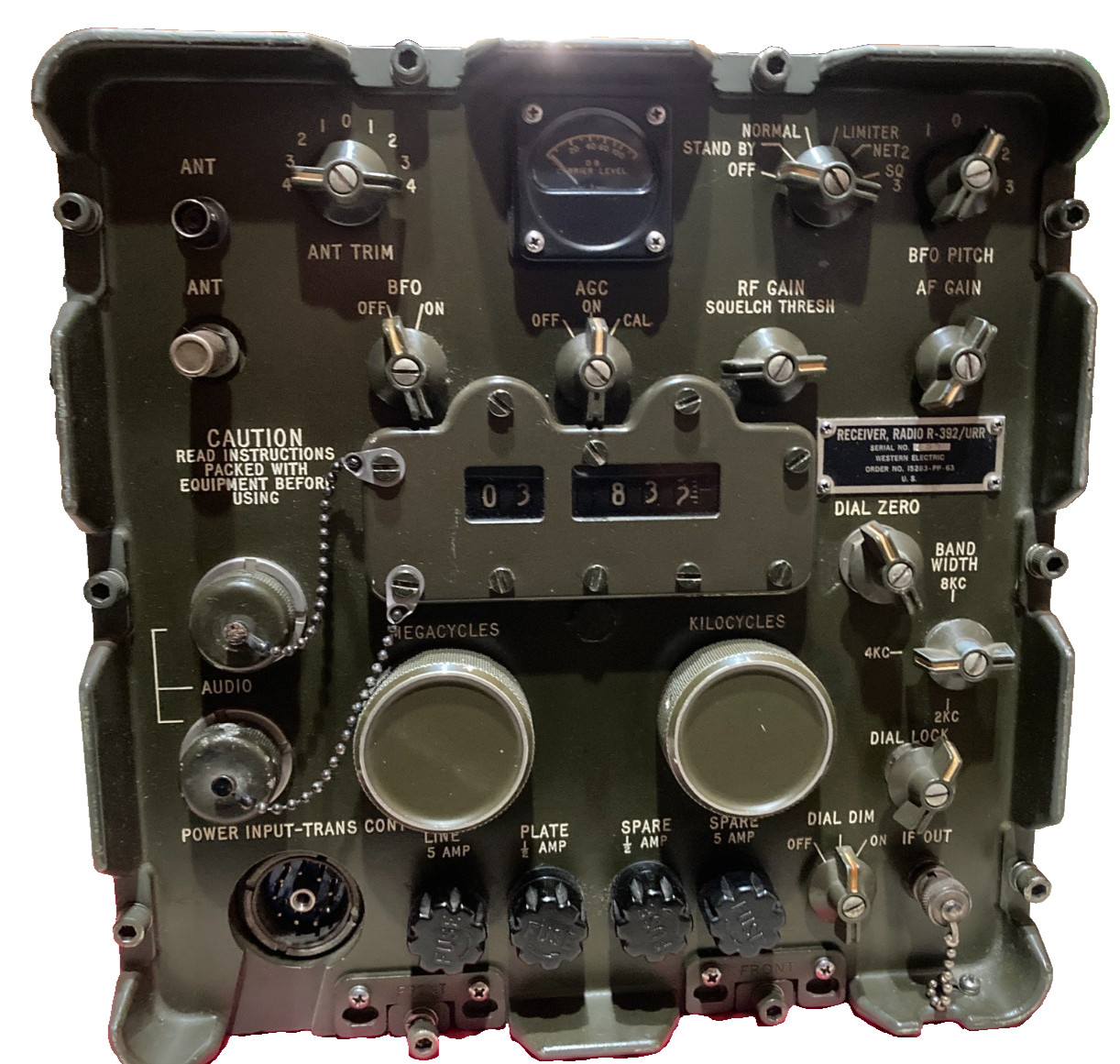 Western Electric R-392 /URR US Military Radio Receiver. (Untested, Parts/repair)