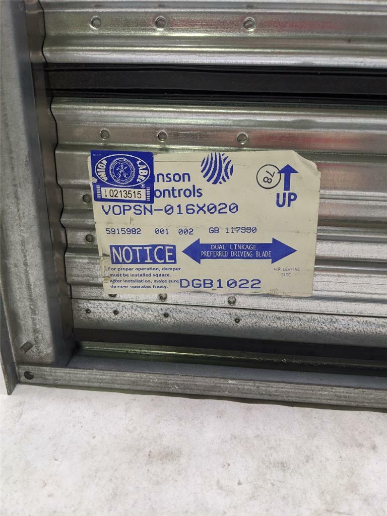 Johnson Control Damper VOPSN-016X020