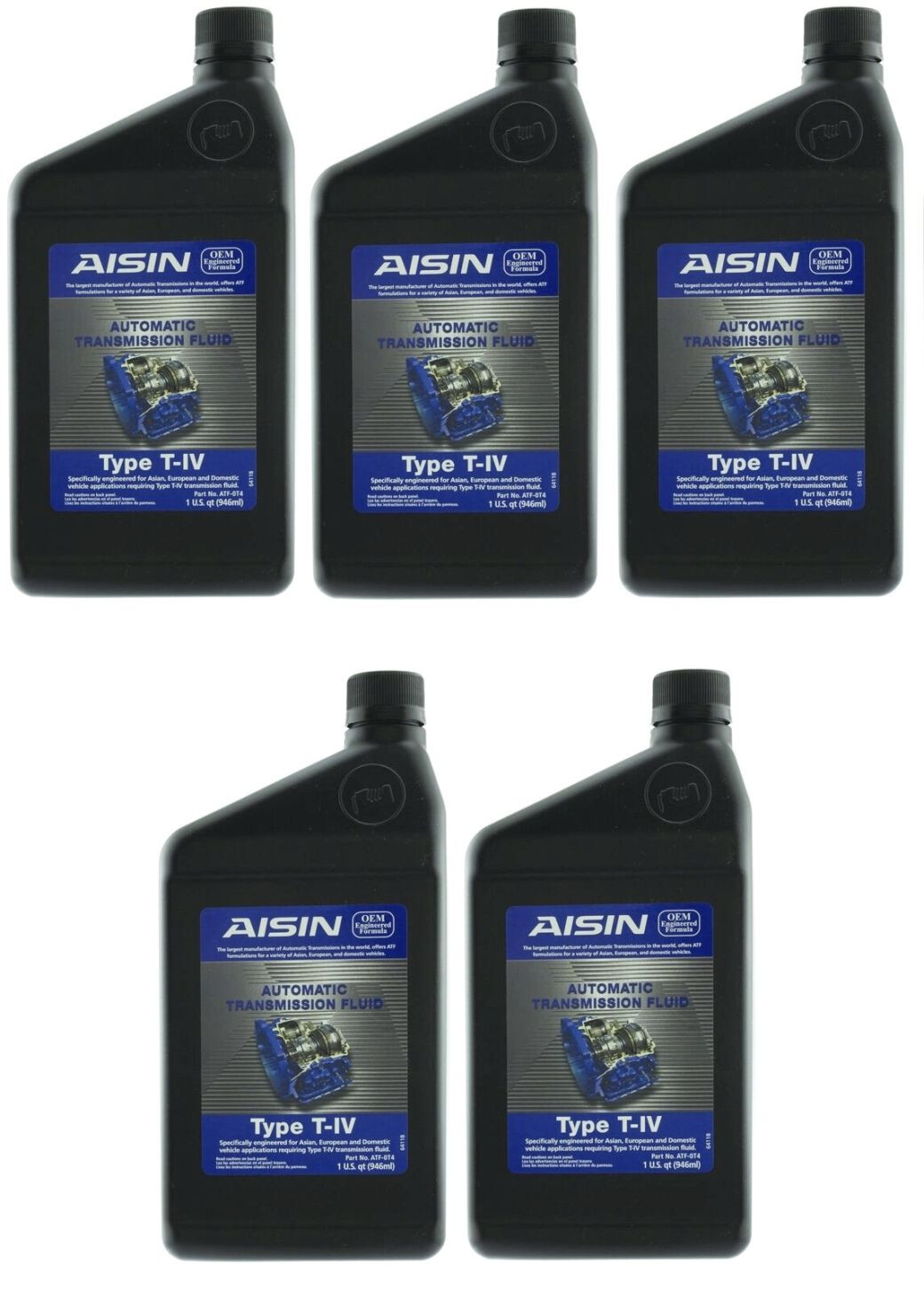 x5 Quart AISIN T-IV Auto Transmission Oil Fluids TOYOTA LEXUS LR2 RAM SAAB VOLVO