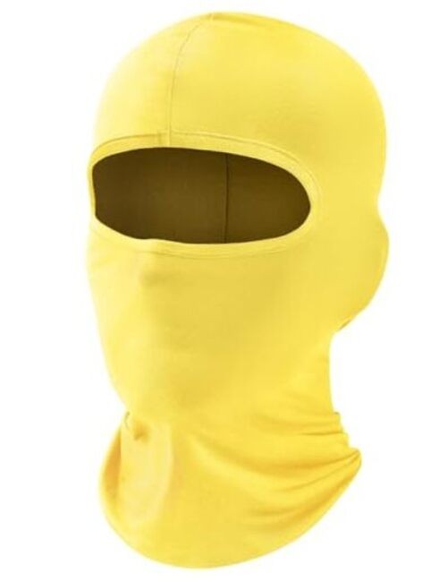 Balaclava Ski Mask, Motorcycle Summer Thin Cooling UV Protection Neck Yellow