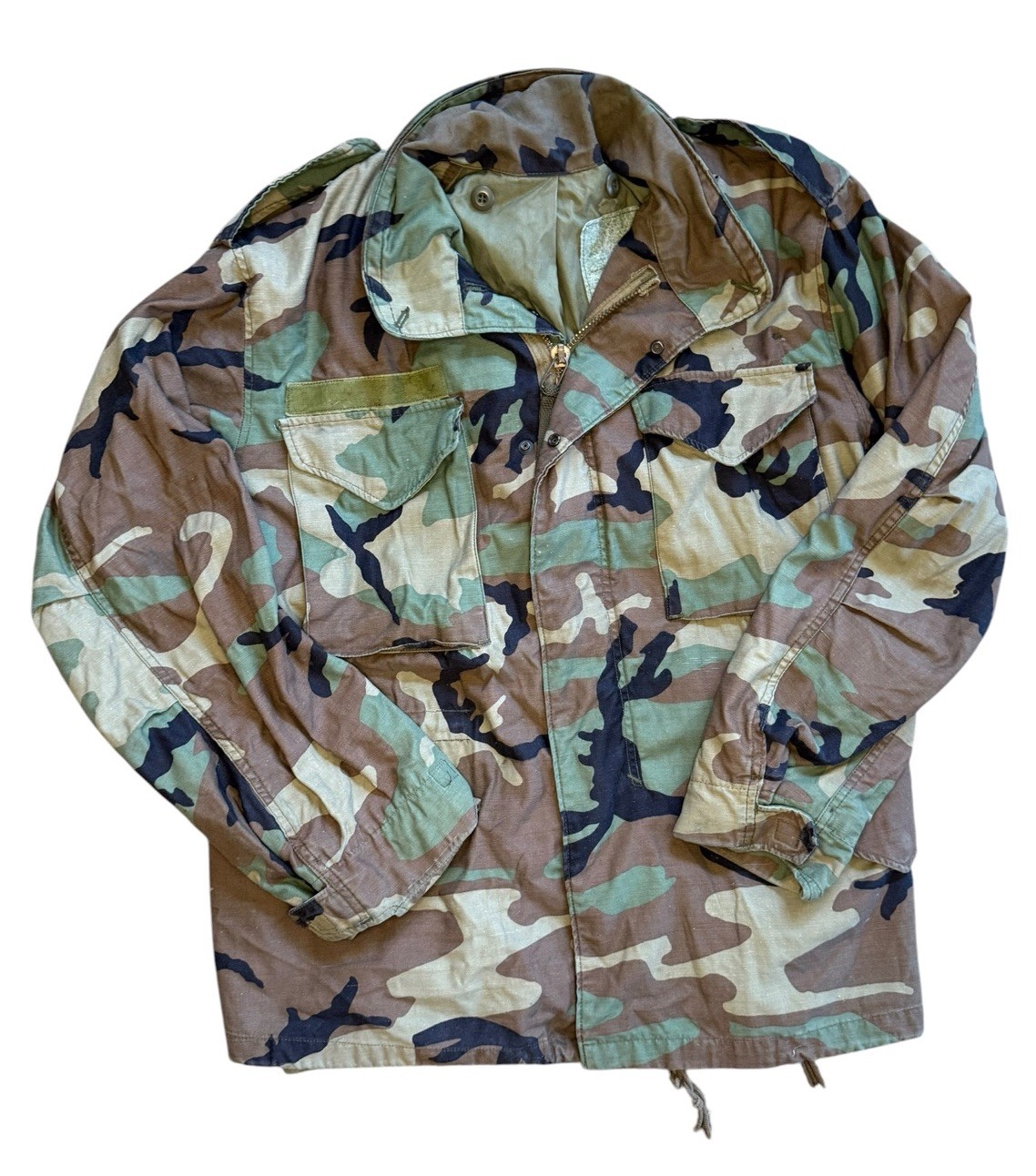 USGI M-65 Field Jacket Medium Regular Woodland Camo BDU Cold Weather Army Coat