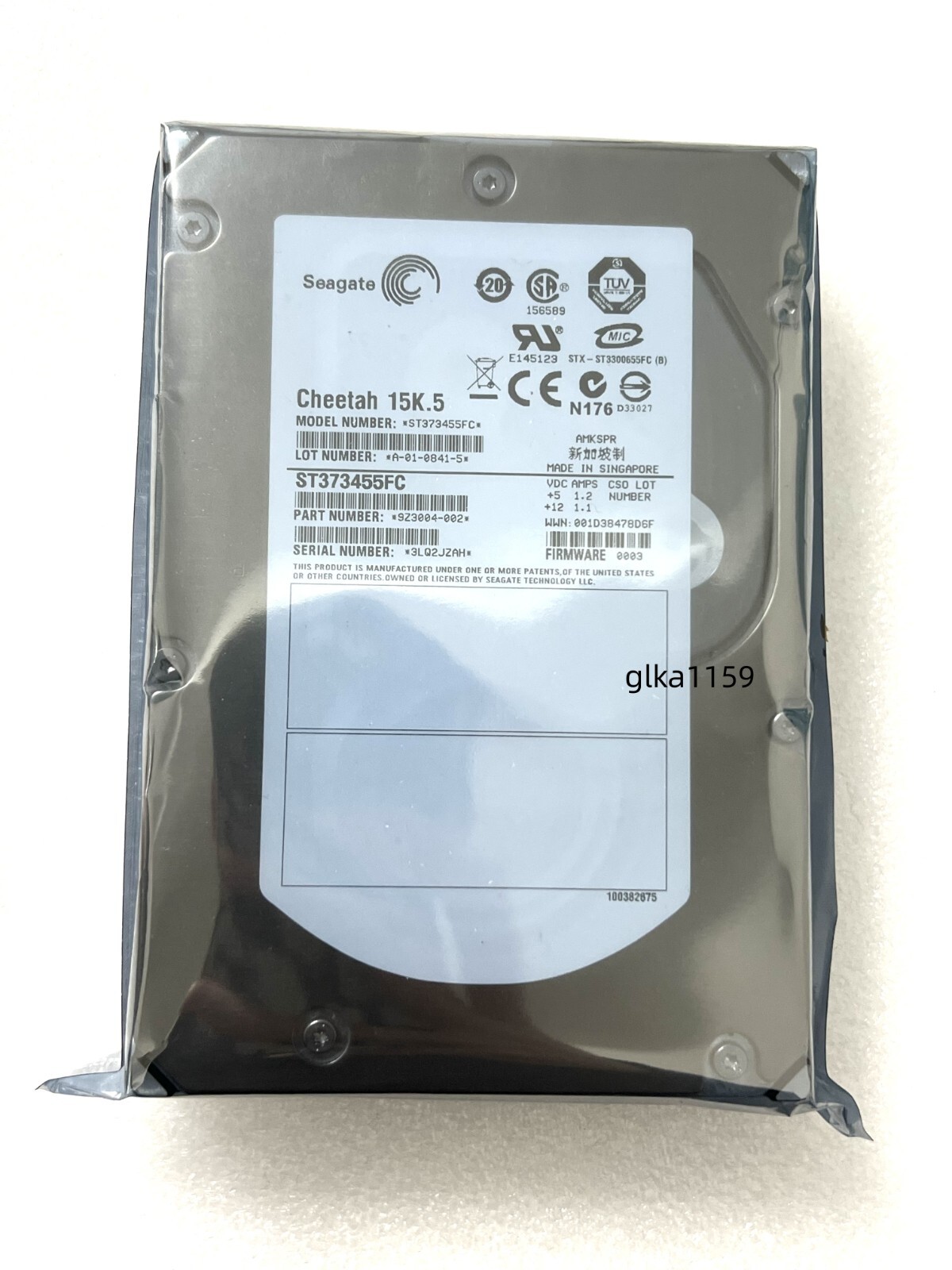 Seagate Cheetah ST373455FC 15K.5 73GB 15KRPM 3.5" FW 0003 FC fiber Hard Drive