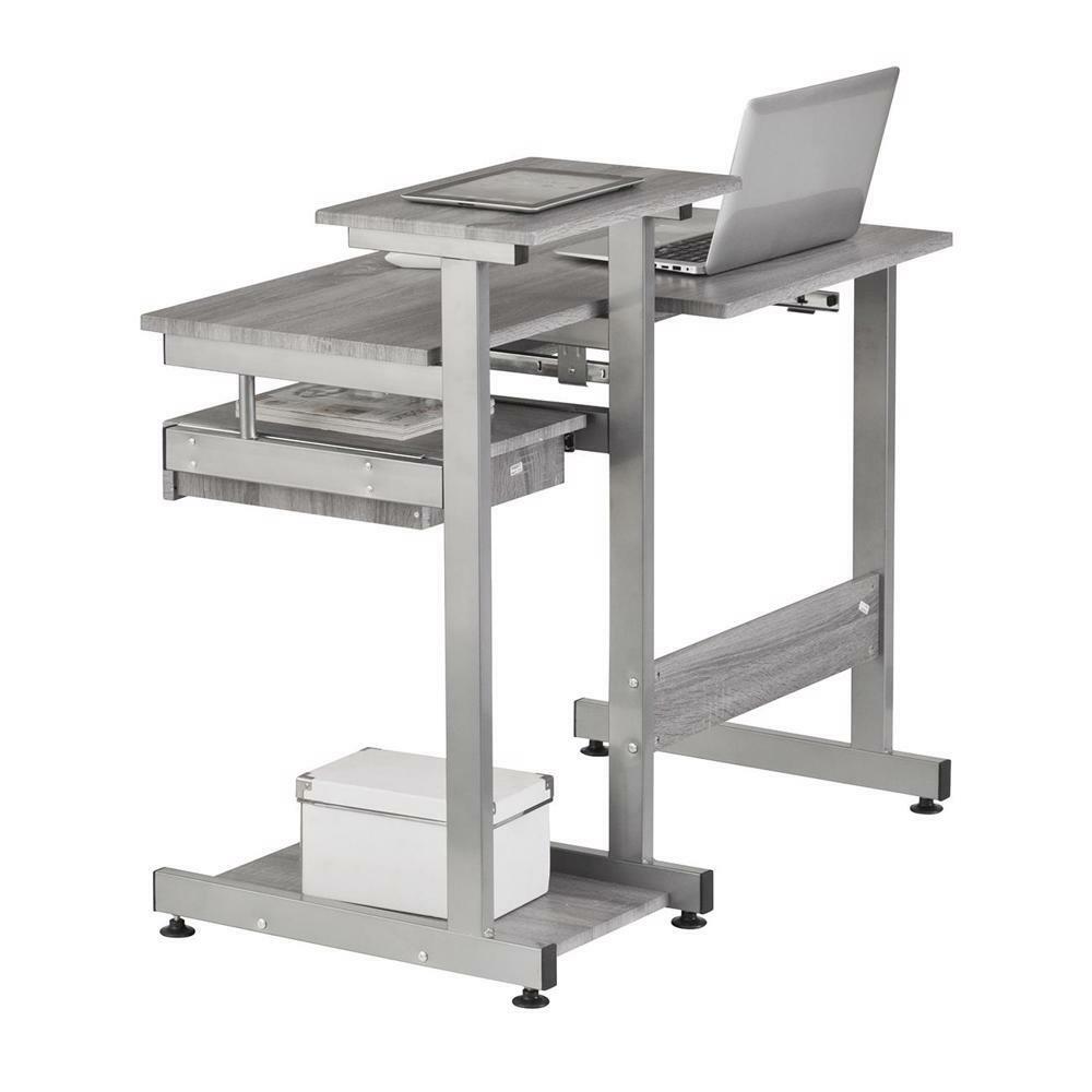 Complete Computer Workstation Desk. Color: Grey