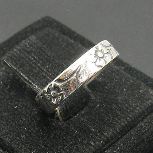 Genuine Sterling Silver Kids Ring Band Flower Solid Hallmarked 925 Handmade