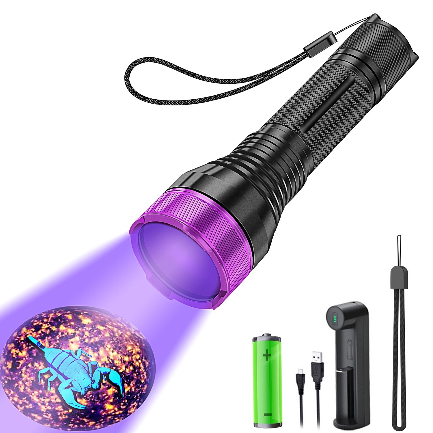 40w High Power 365nm UV Flashlight, Blacklight  UV Light for Pet, Resin Curing