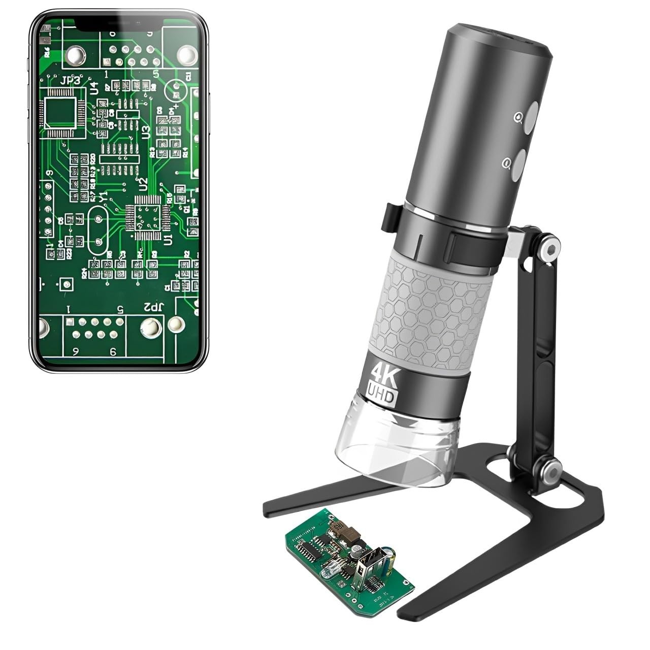 Jiusion WiFi USB Digital Handheld Microscope, 50 to 1000x Wireless Grey