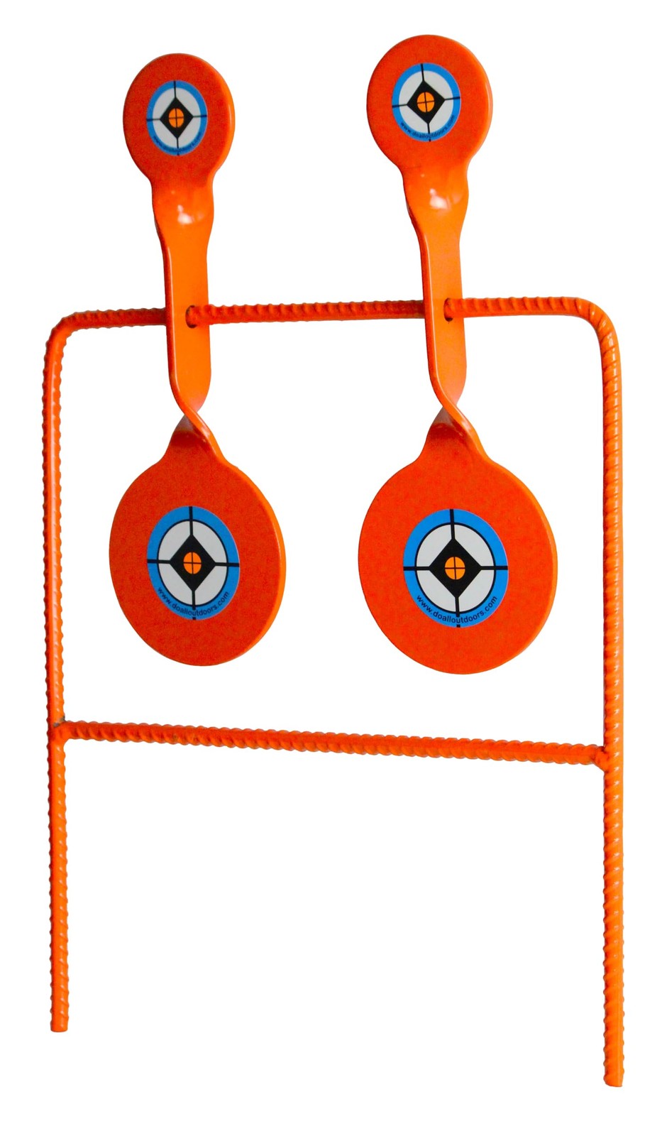 Do All Outdoors Rebar Double Spinner Steel Shooting Target One Size, Orange