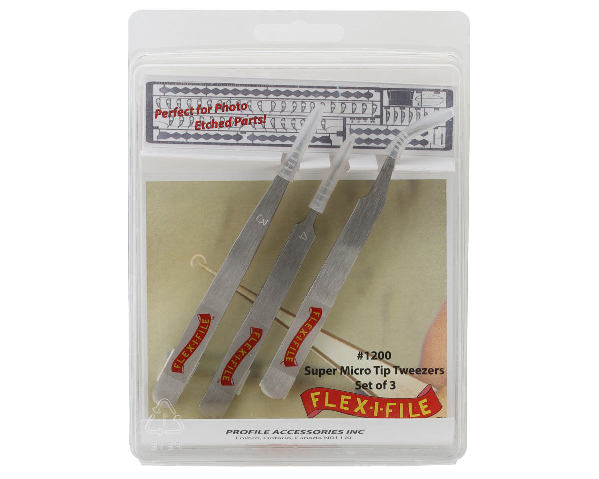 Flex-I-File Super Micro Tip Tweezers – 3 pack [FXF1200]