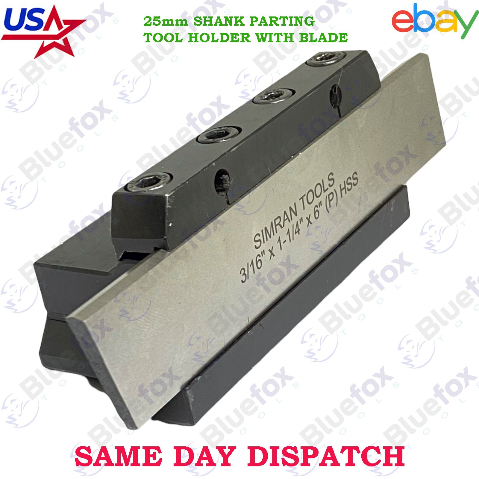 Lathe Clamp Type Parting CutOff Tool Holder 1" Shank Takes HSS Blade 1-1/4" Inch