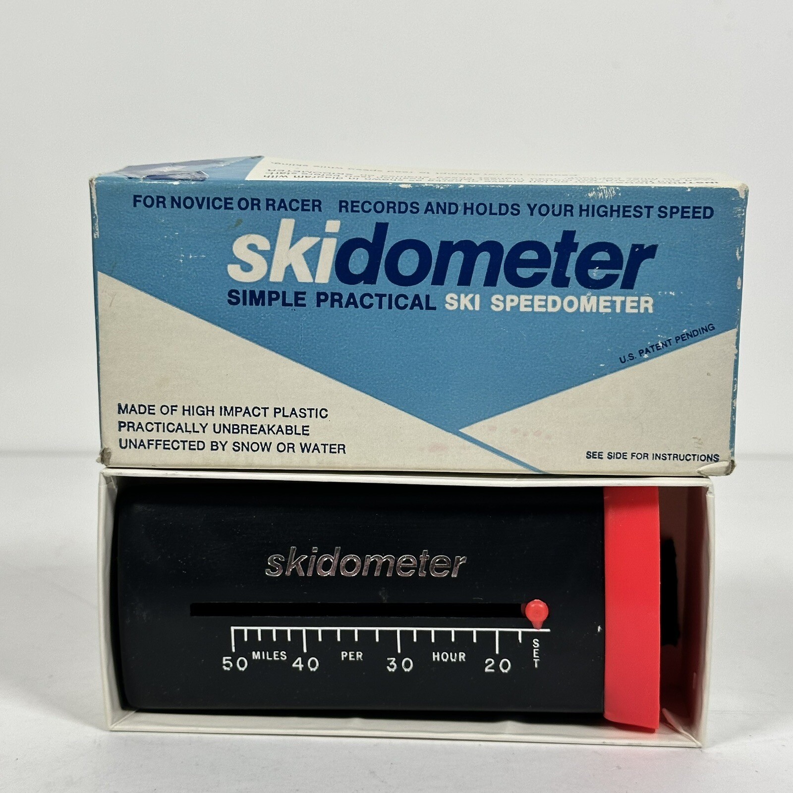Vintage Skidometer Ski Speedometer in Original Packaging Adina Products NYC USA