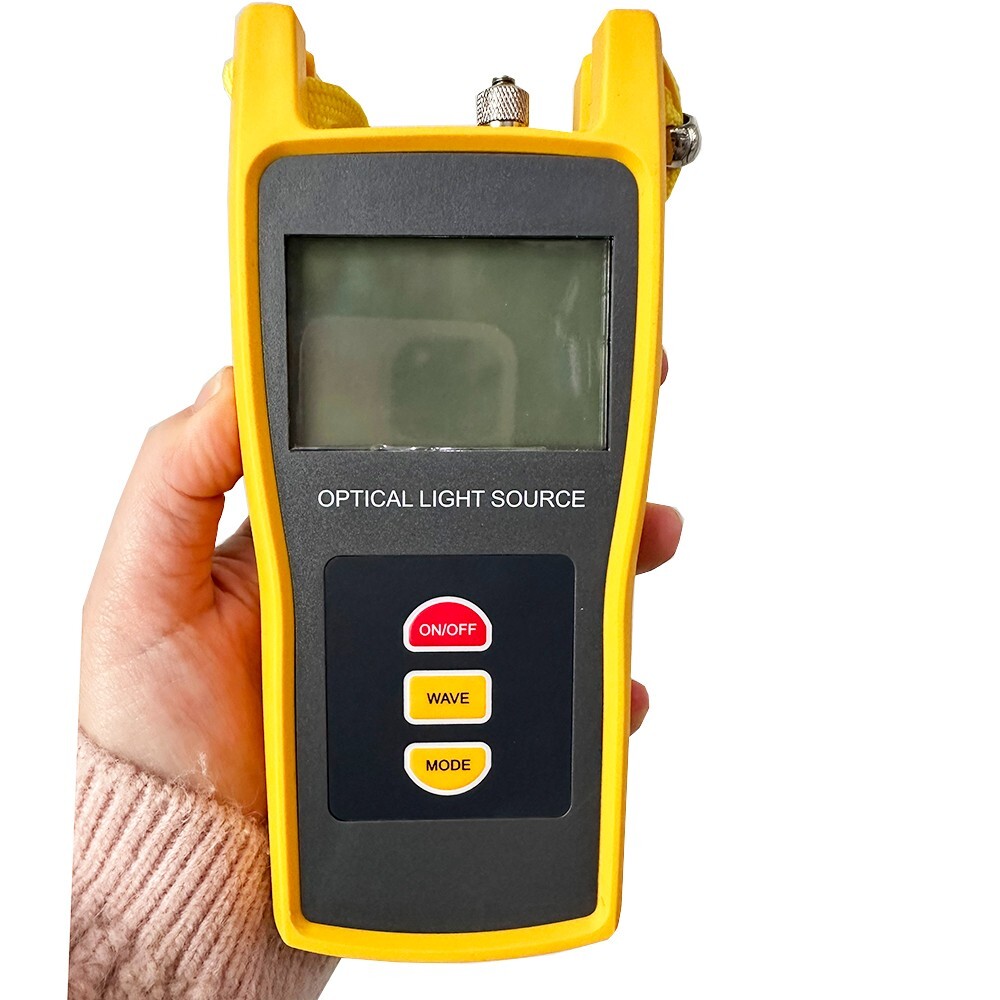 Handheld Optical Light Source Range -7dBm 1310/1550nm for Measuring Optical Loss