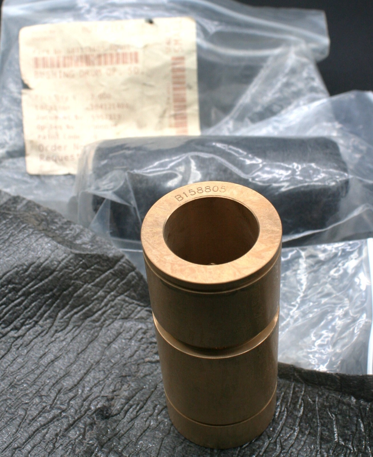 Two (2) GOSS GB.B158805-00001 Bushing Drum OP. SD. 4-1/4" L Brass Grooved NEW