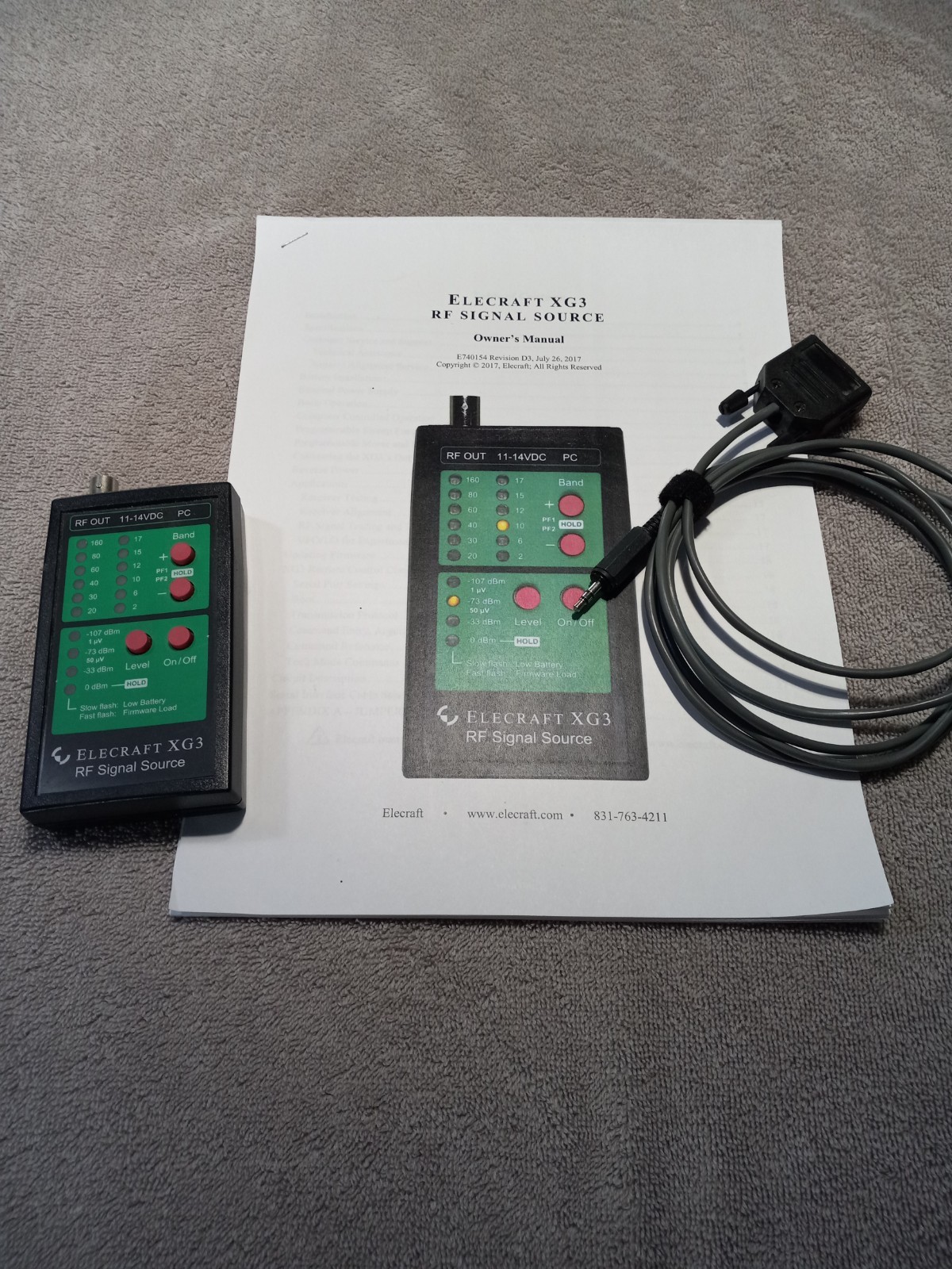 Elecraft XG3 RF Signal Source w/Manual 1.5-200 MHz