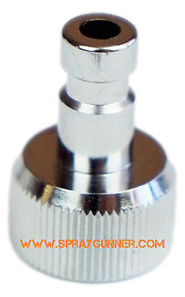 Plug in nipple for Harder Steenbeck and Iwata airbrushes CR (chrome) versio