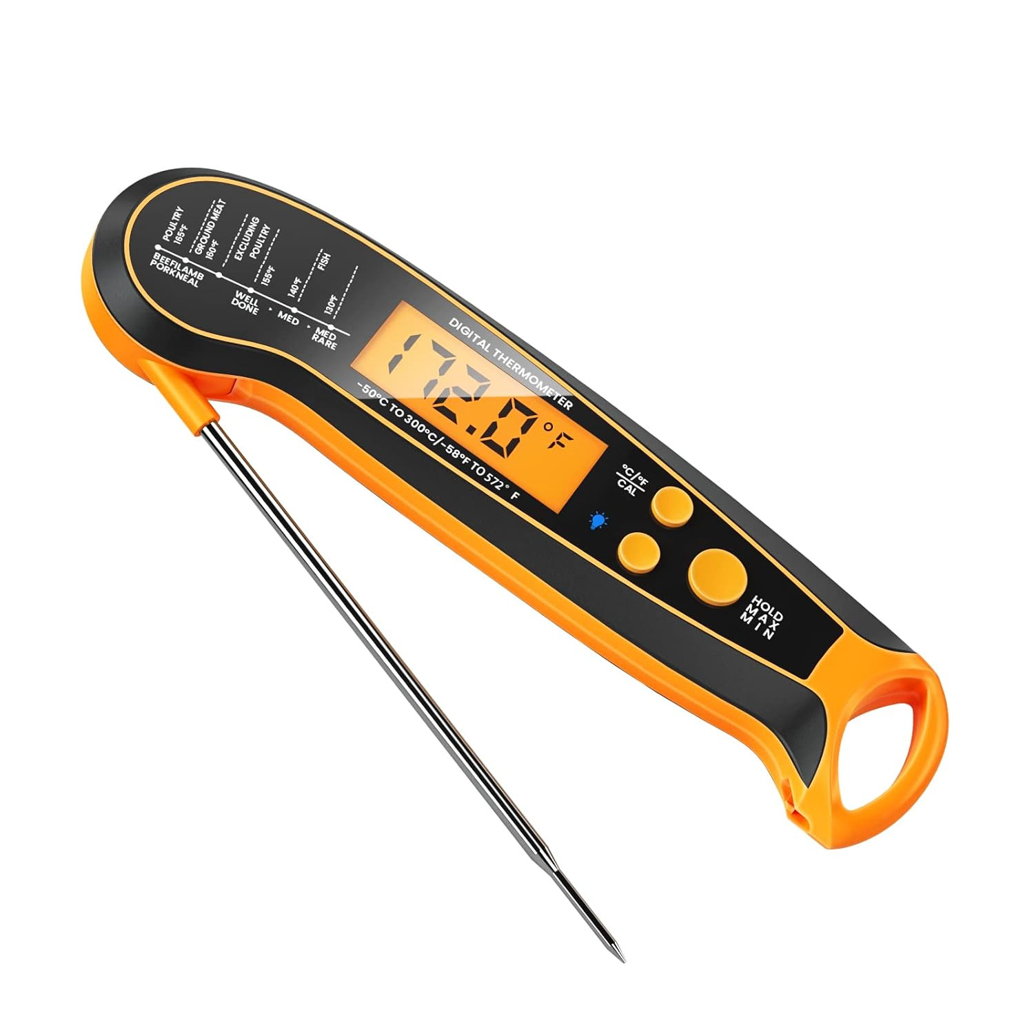 Instant Read Meat Thermometer for Cooking, Fast & Precise Digital Food Thermomet