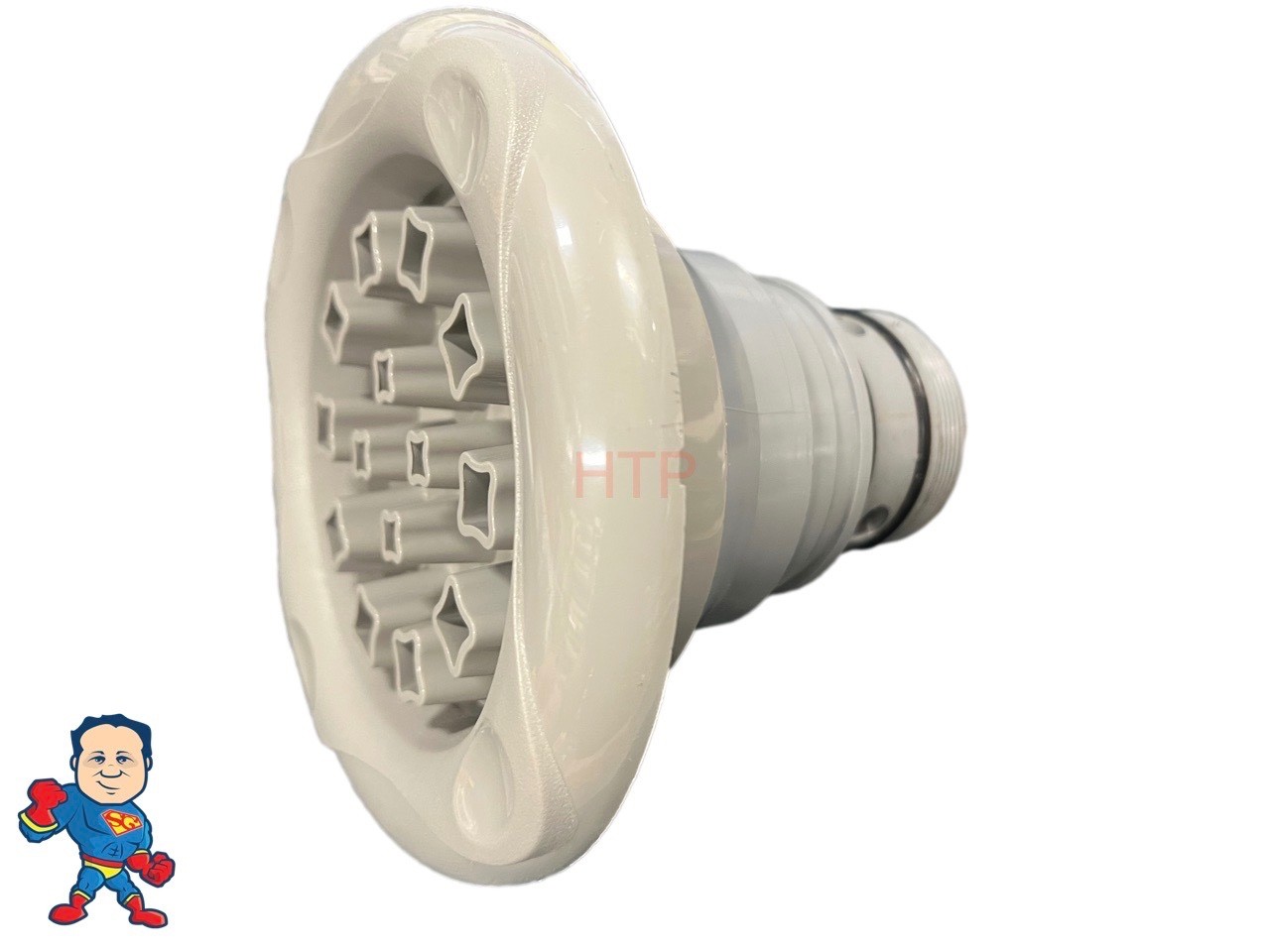 7 3/8" Face Diameter Crossfire Jet Gray Smooth Threaded In the back Master Spa