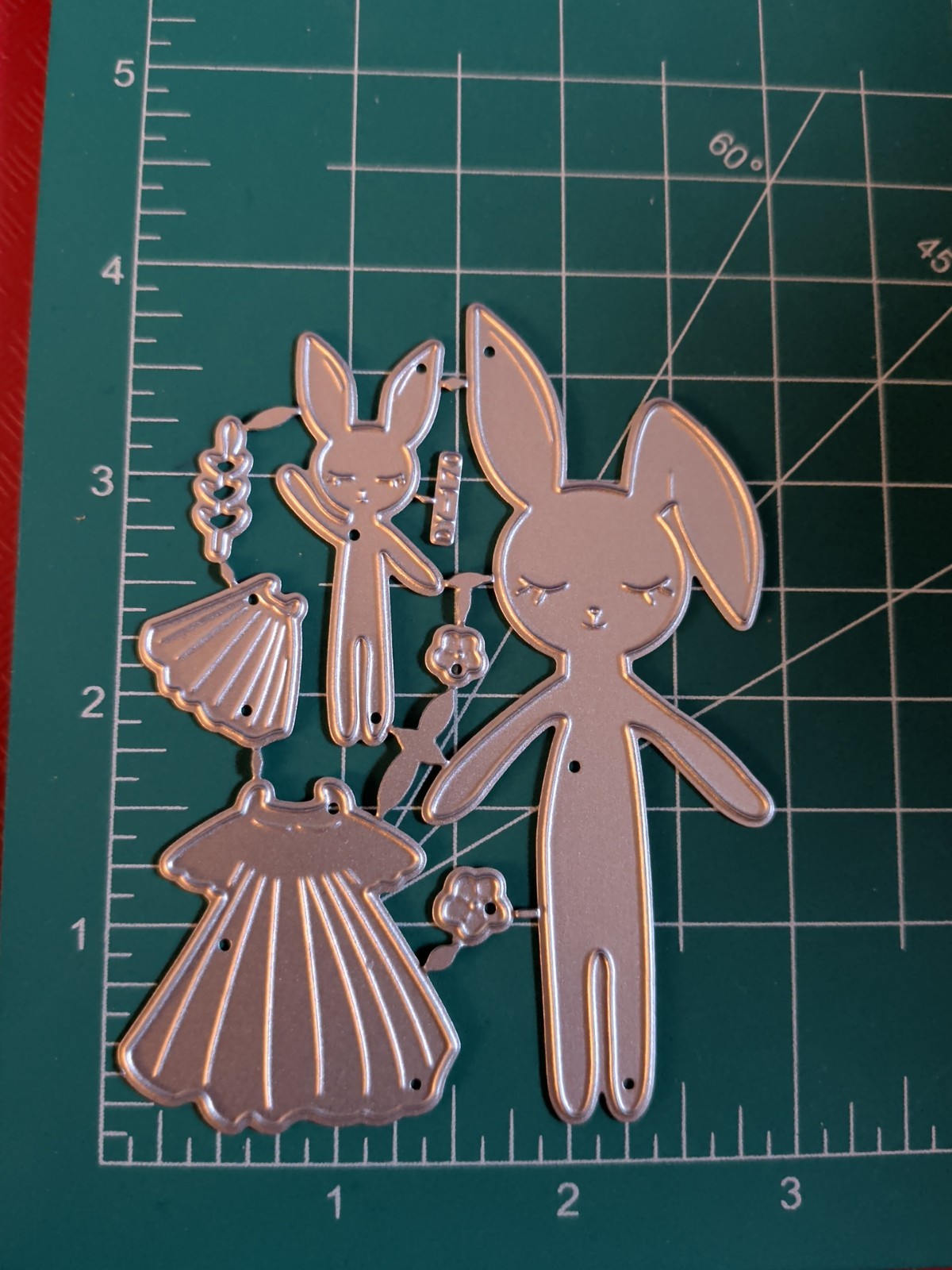 Universal Thin Metal Die Cut Tool 2 Easter Bunny Rabbit Baby Shower Ballerina