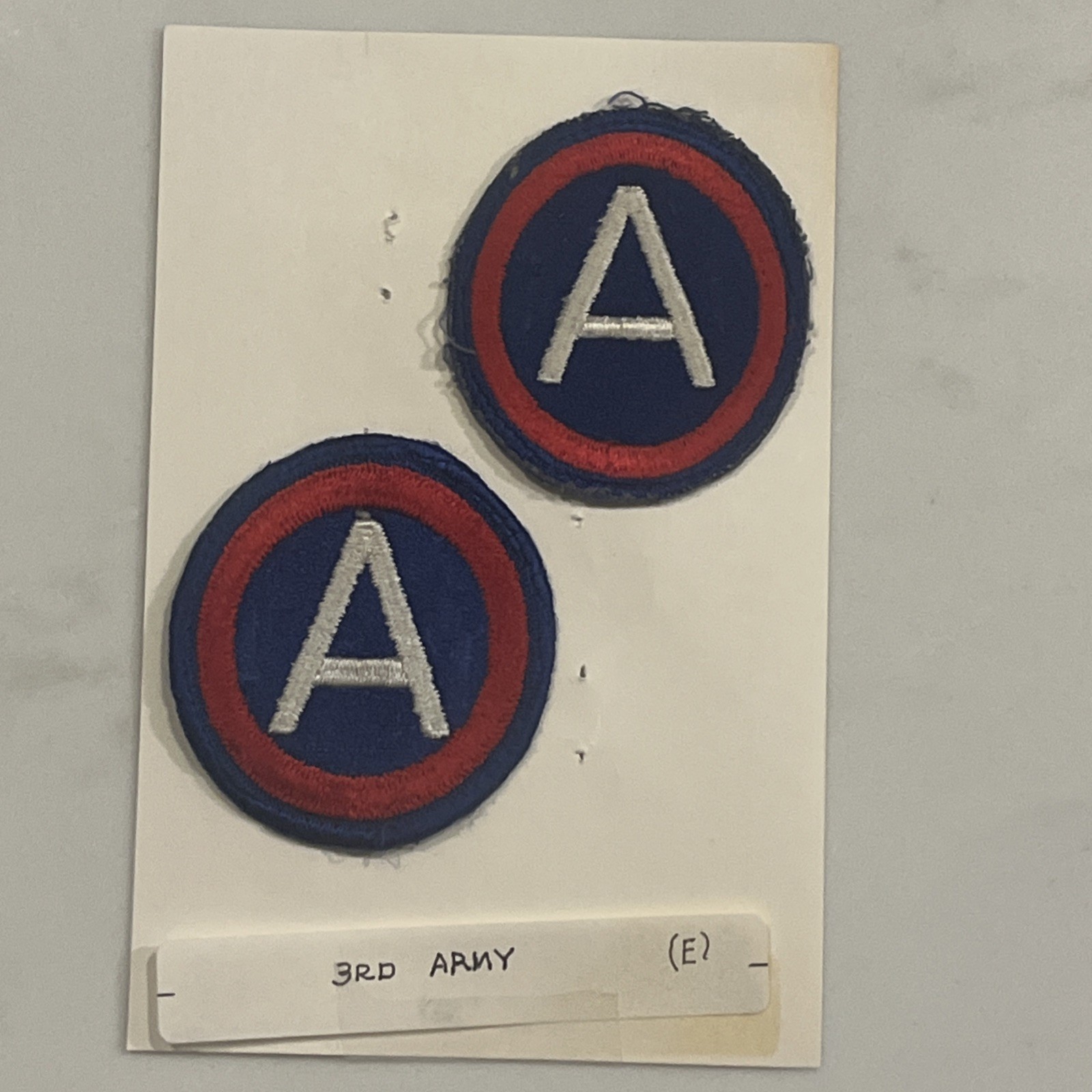 Set Of 2 Vintage US Army 3rd Army Round Shoulder Patches 2.25"