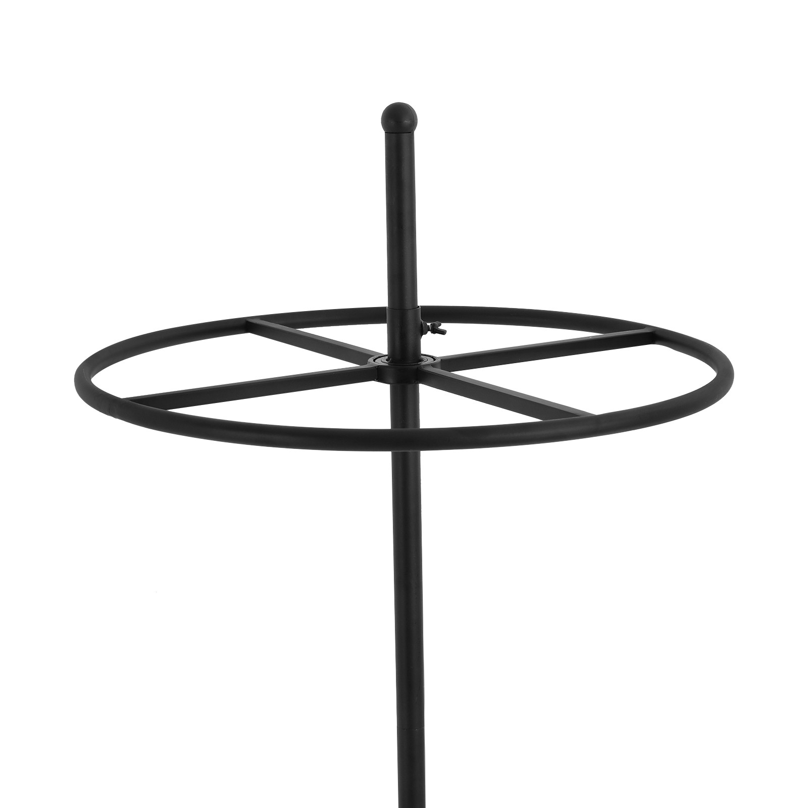 Steel Floor Standing Clothing Display Stand Black Modern Round Garment Rack