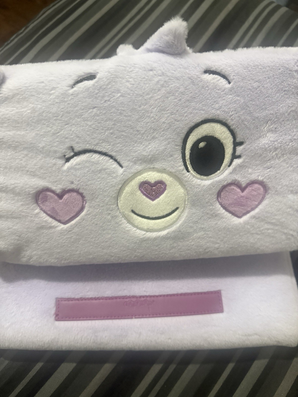Preowned Purple Iscream Care Bears Share Bear Tablet Pillow
