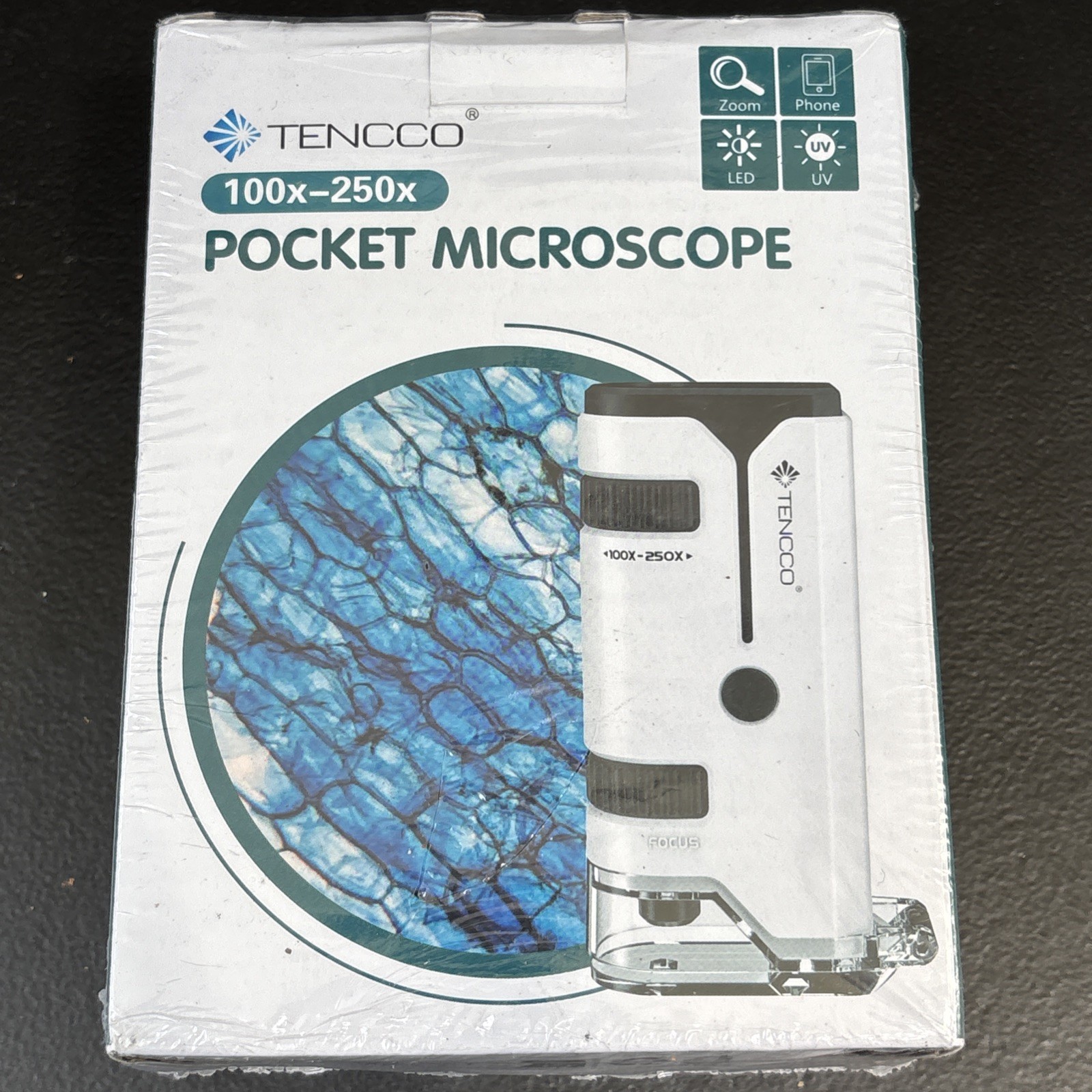NEW SEALED Tencco Pocket Microscope 100x-250x
