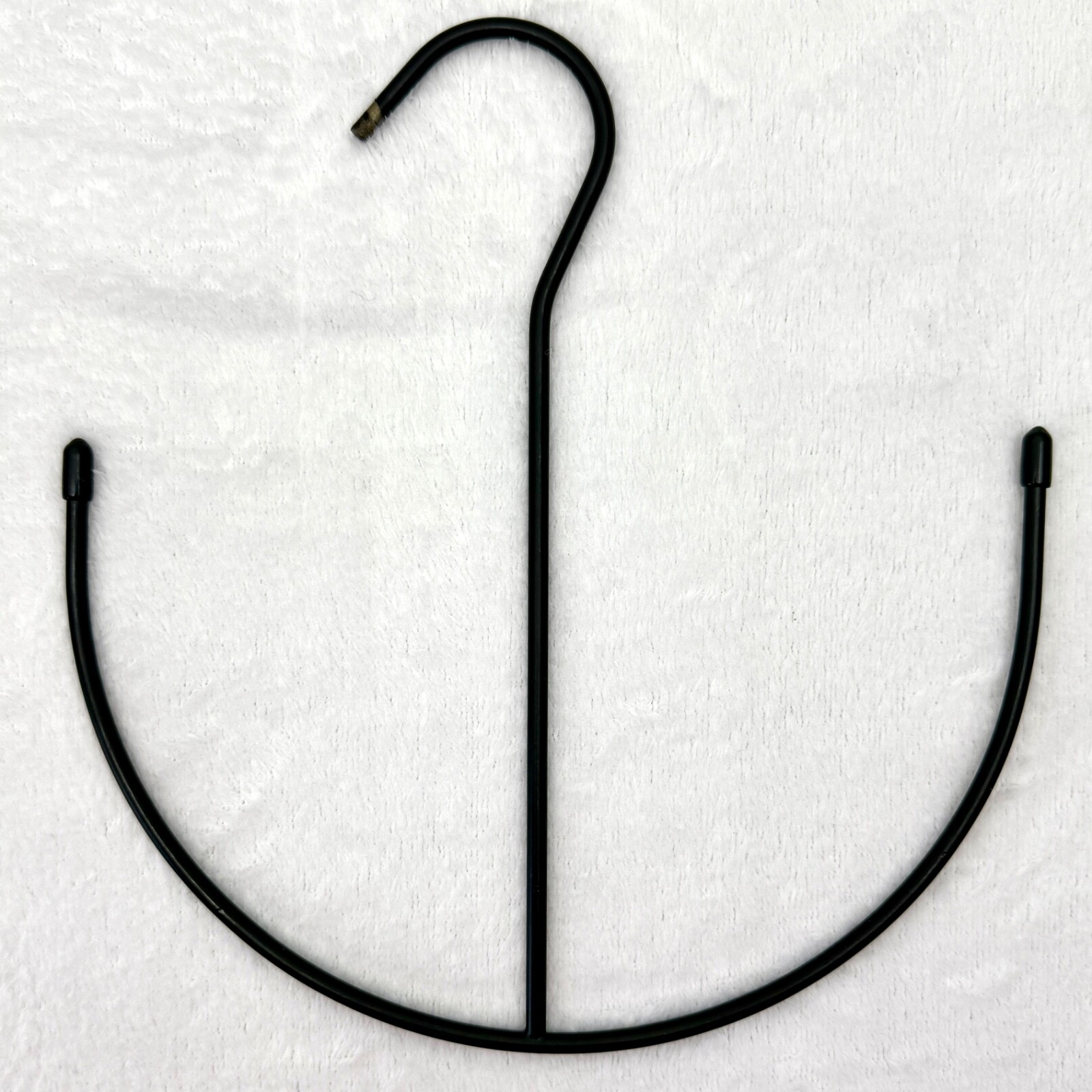 2 Sided Space Saving Metal Belt Hanger Black