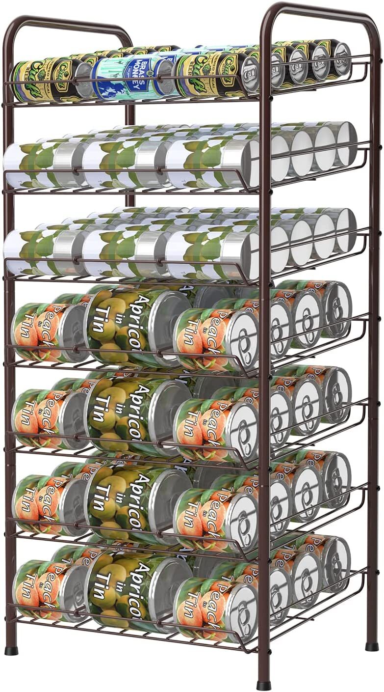 7-tier Can Organizer for Pantry Can Rack Dispenser Shelf Holds up to 84 Cans