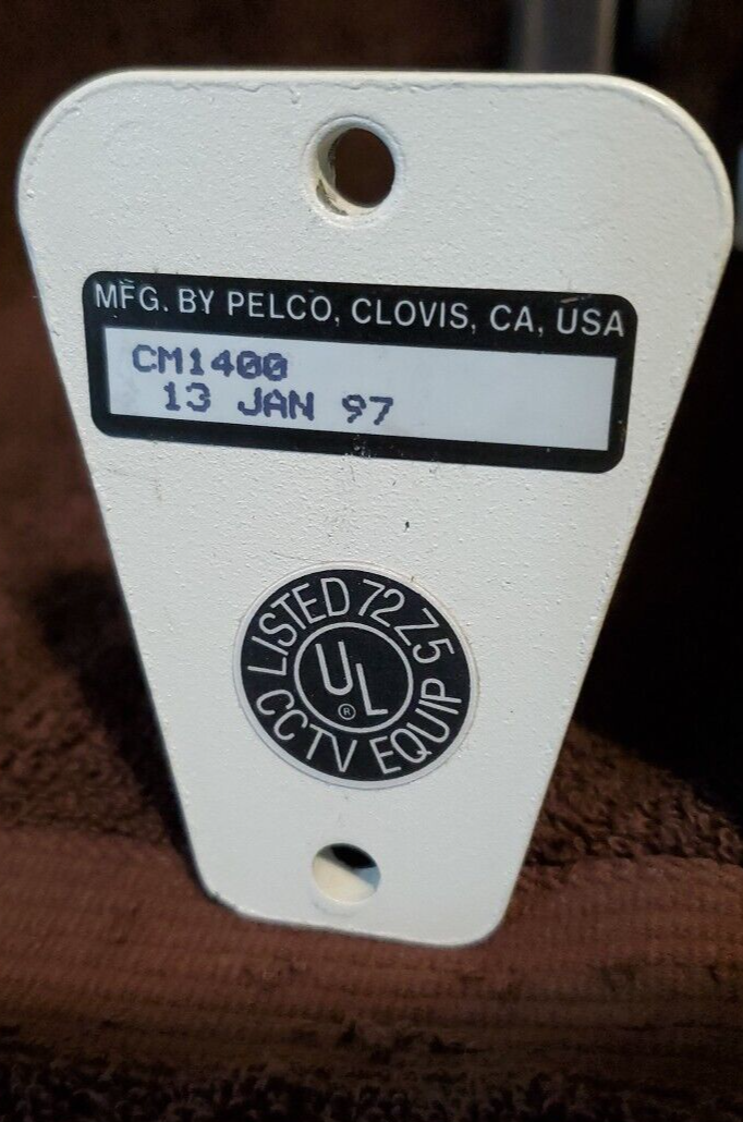 Pelco CM1400 Cast Aluminum Universal Adjustable Surveillance Wall Mount Bracket