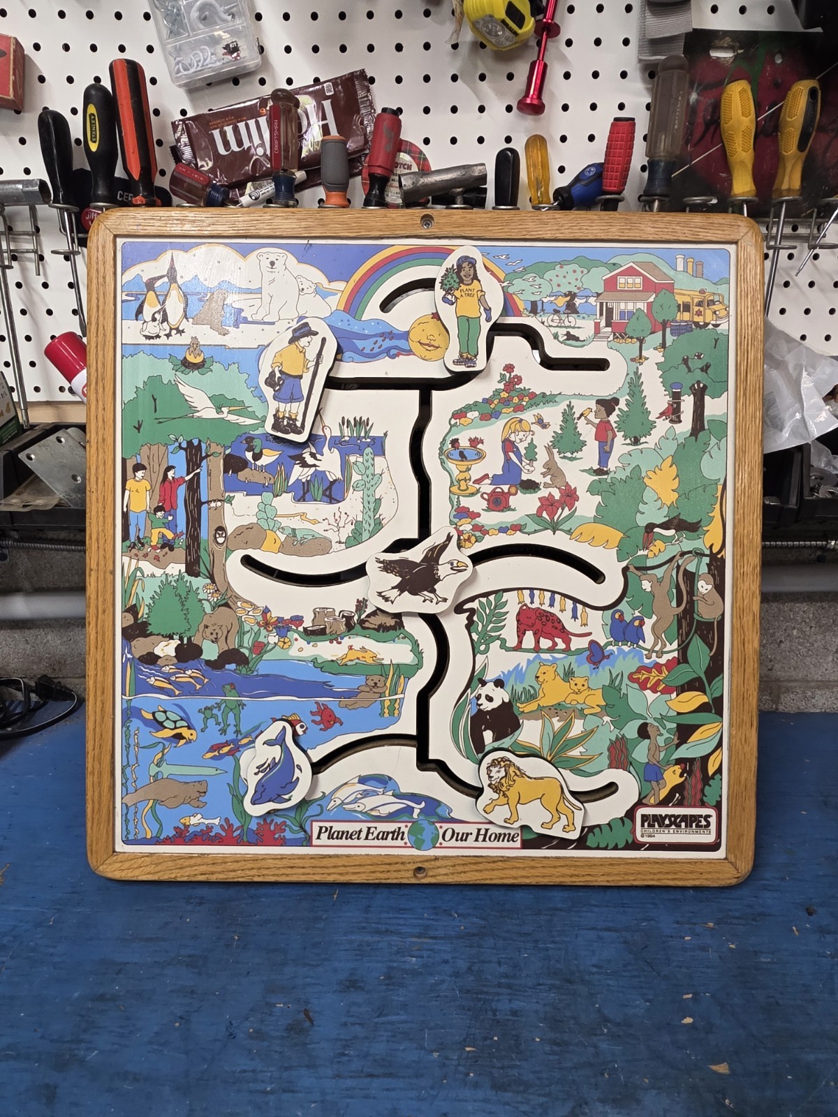 1994 Vintage Playscapes Wall Toy Planet Earth Our Home 22" Children's Environmen