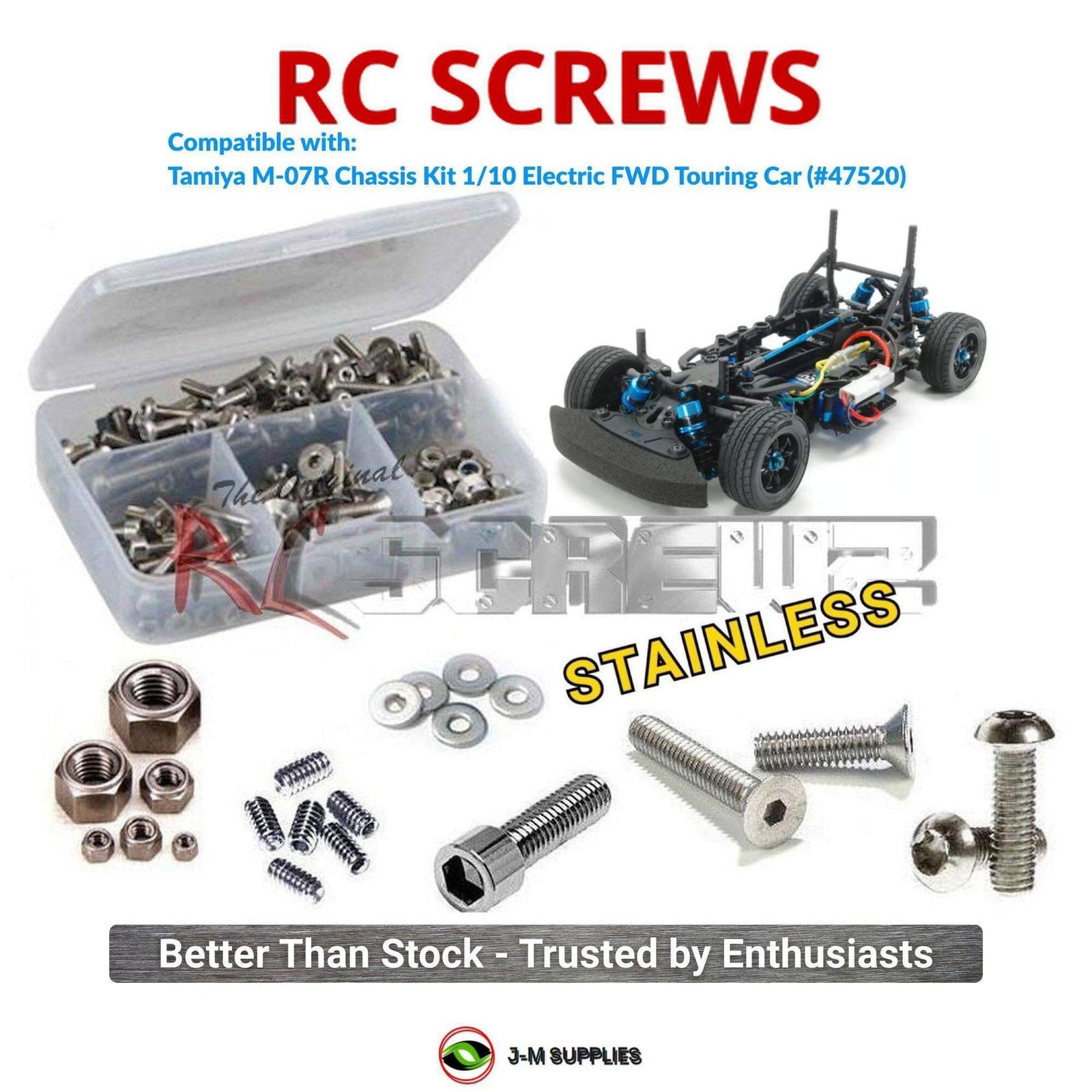 RCScrewZ Stainless Screw Kit tam282 for Tamiya M-07R 1/10 FWD Car (47520) | SET