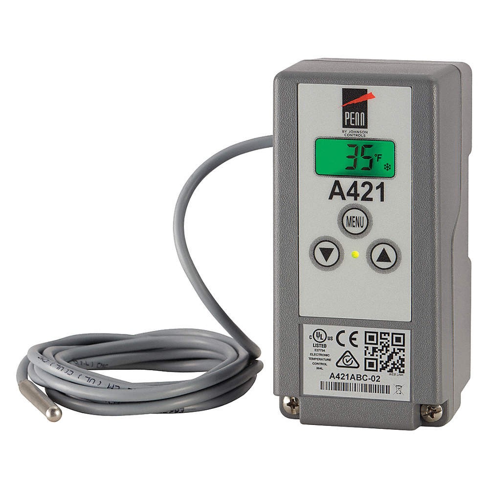 JOHNSON CONTROLS A421ABD-02C Temp Control,Heat and Cool,-40-212F 35LY80