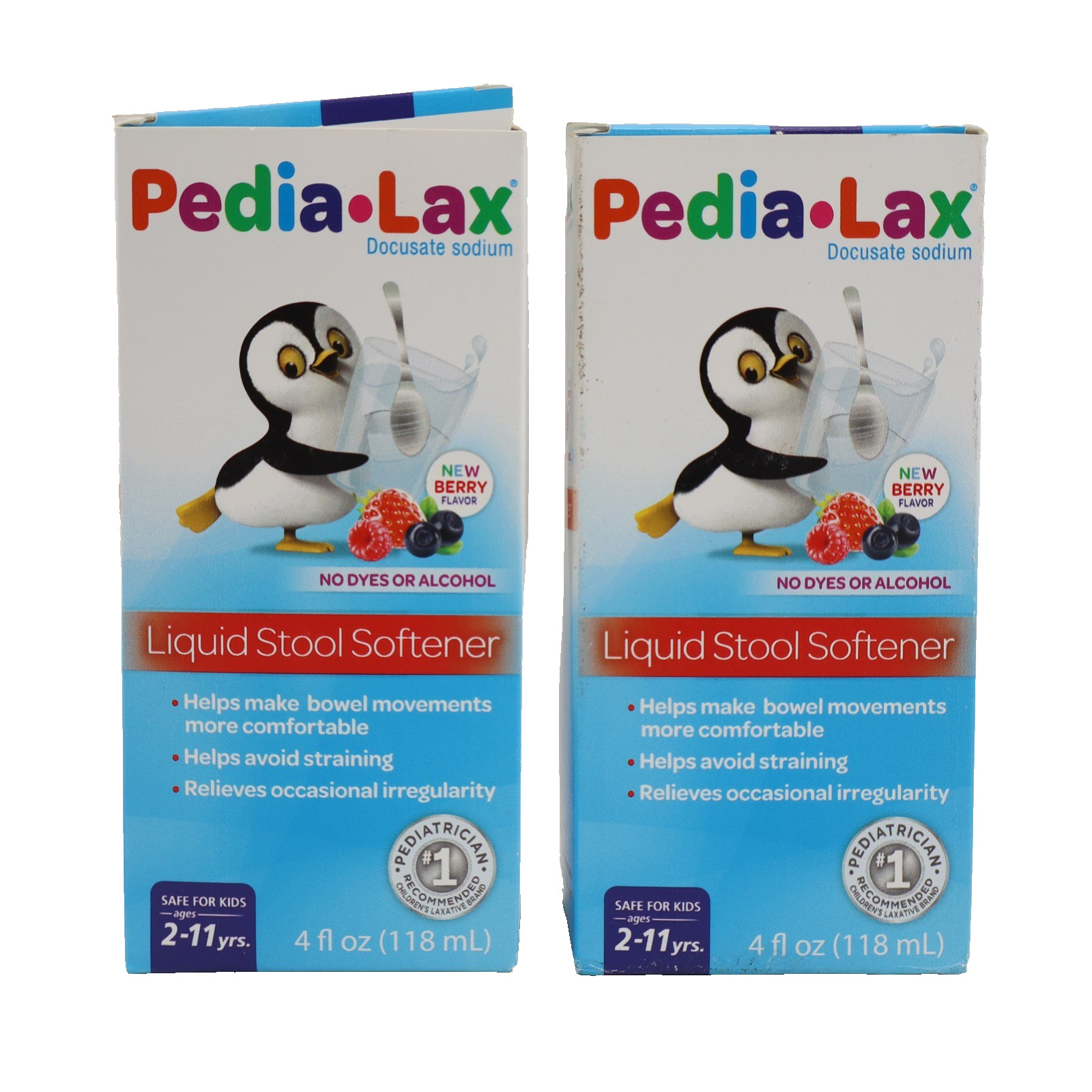 2 PACK Fleet Pedia Lax Liquid Stool Softener, Fruit Punch, 4 oz Each EXP 03/2026